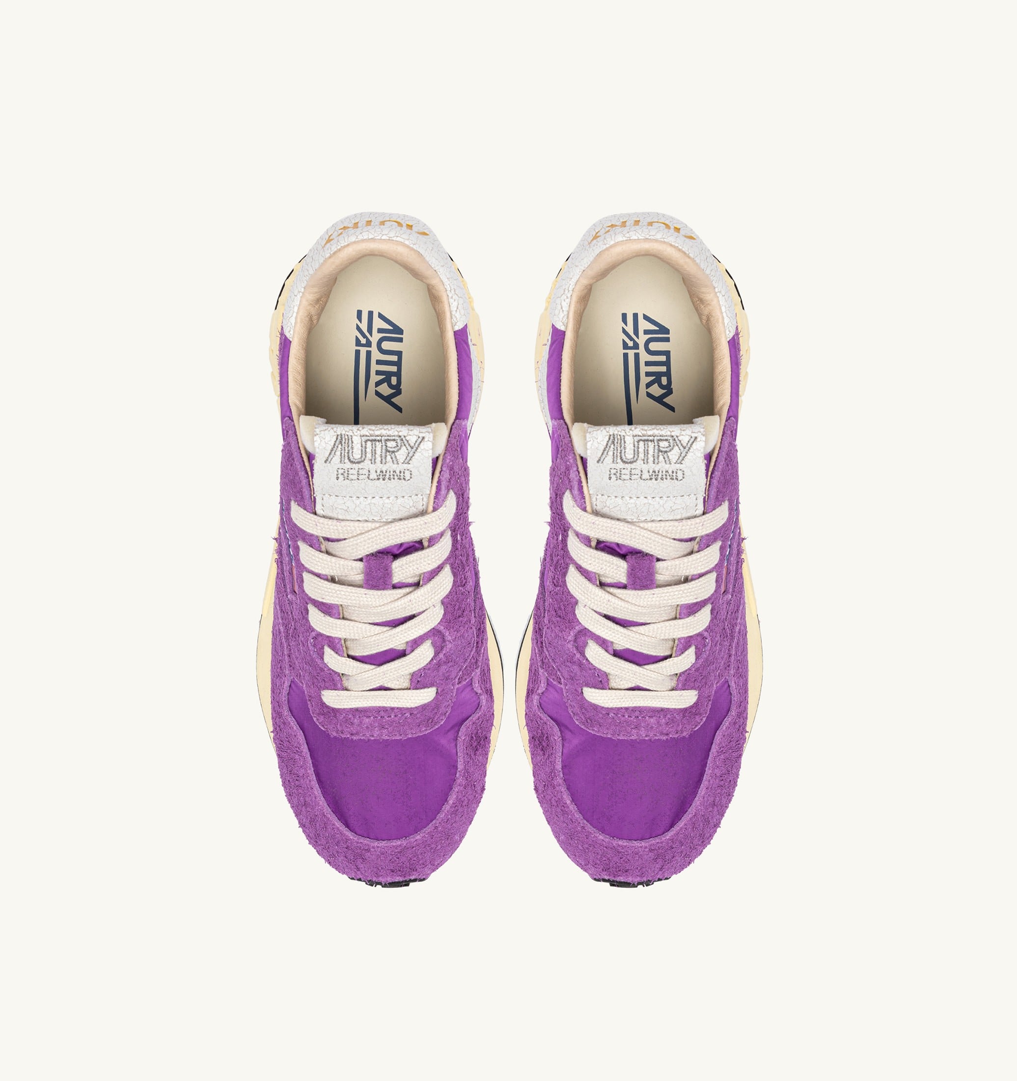 SNEAKERS REELWIND LOW IN NYLON E SUEDE BIANCO E DEWBERRY