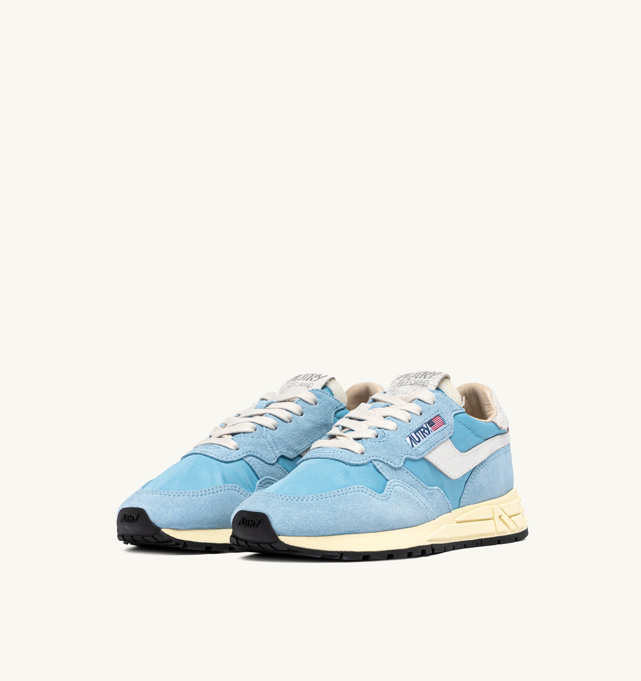 SNEAKERS REELWIND LOW IN NYLON E SUEDE BIANCO E FORGET ME NOT