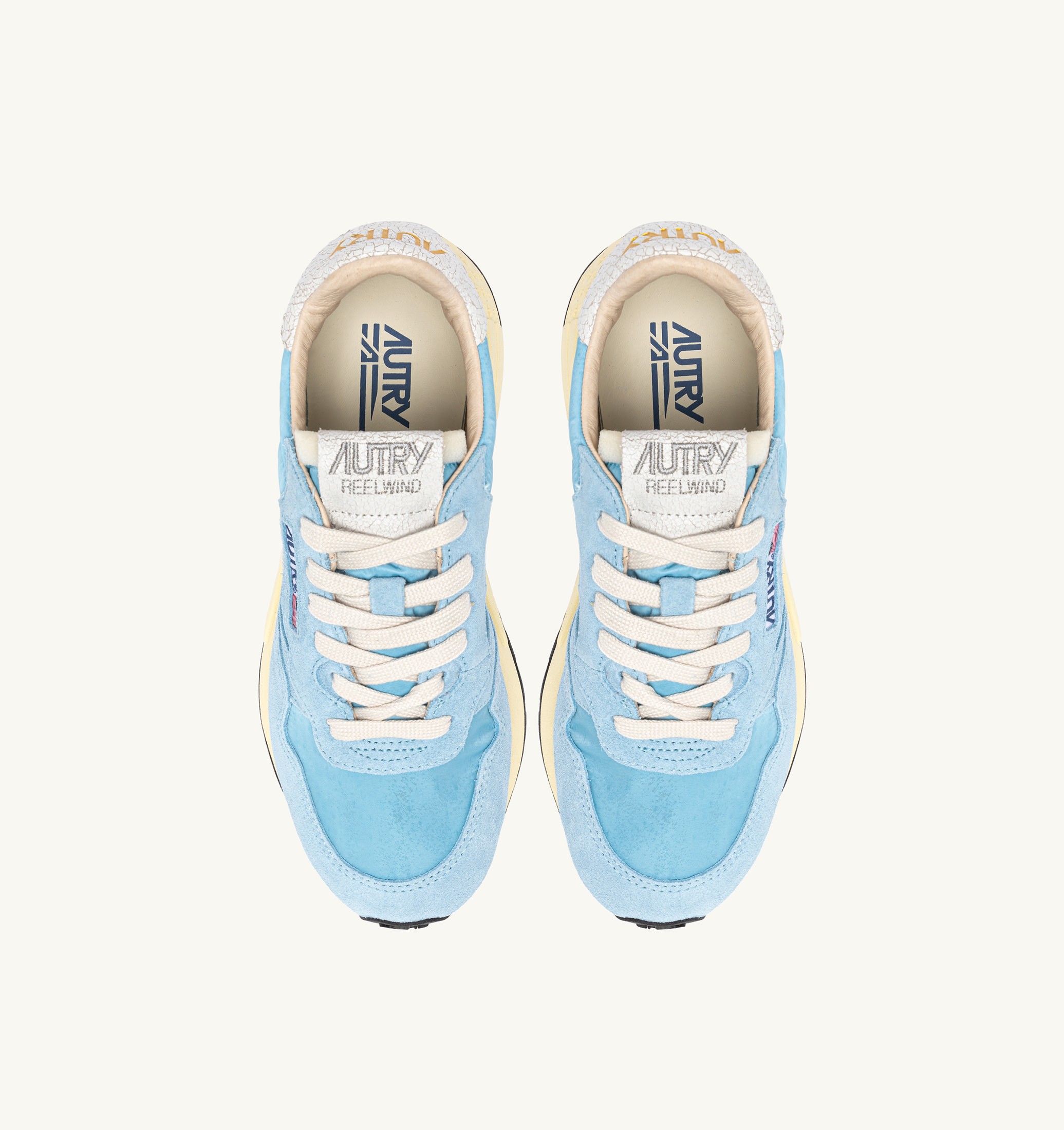 SNEAKERS REELWIND LOW IN NYLON E SUEDE BIANCO E FORGET ME NOT