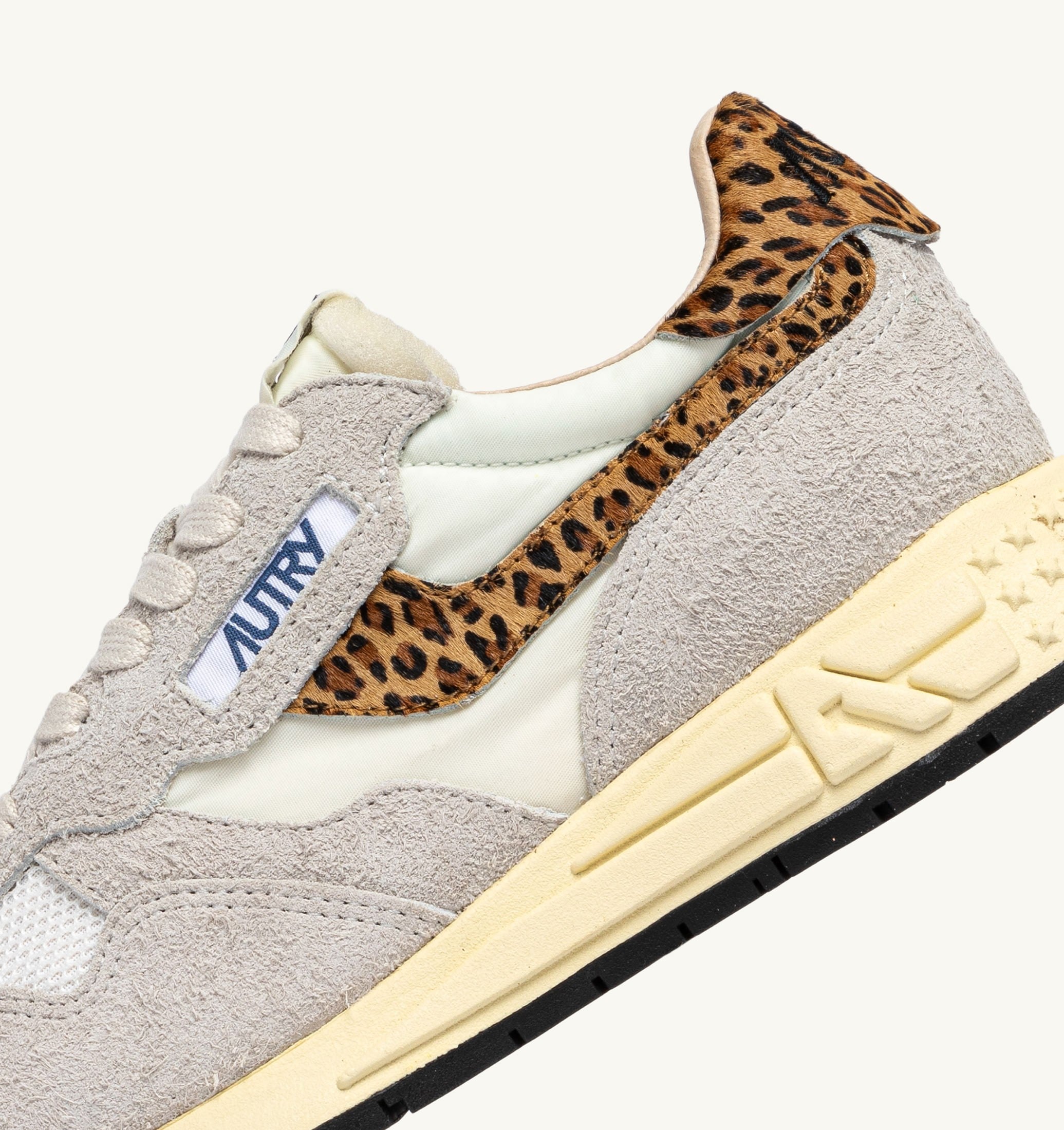 SNEAKERS REELWIND LOW IN NYLON E SUEDE BIANCO E LEOPARD