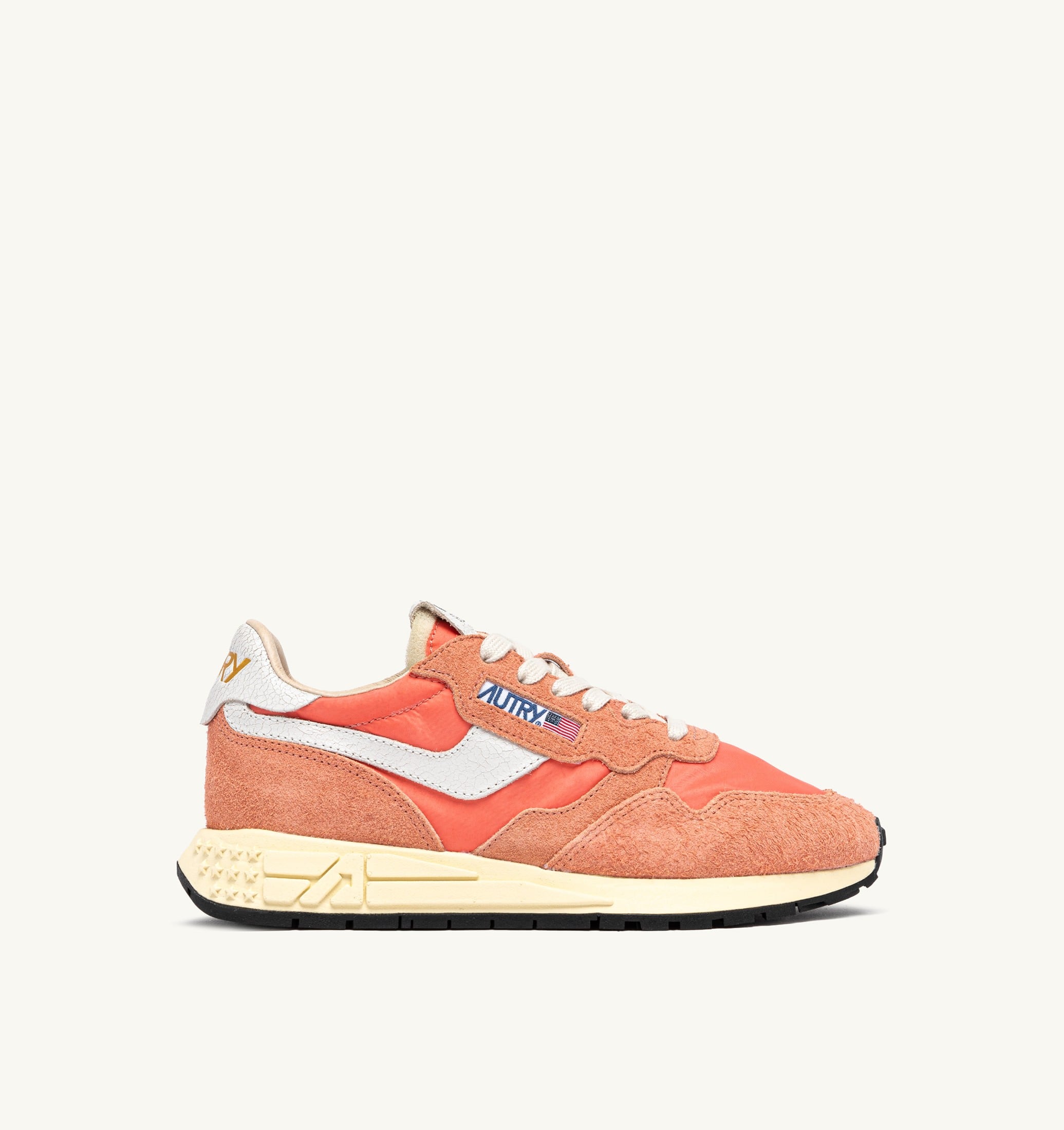 SNEAKERS REELWIND LOW IN NYLON E SUEDE BIANCO E PEACH PINK