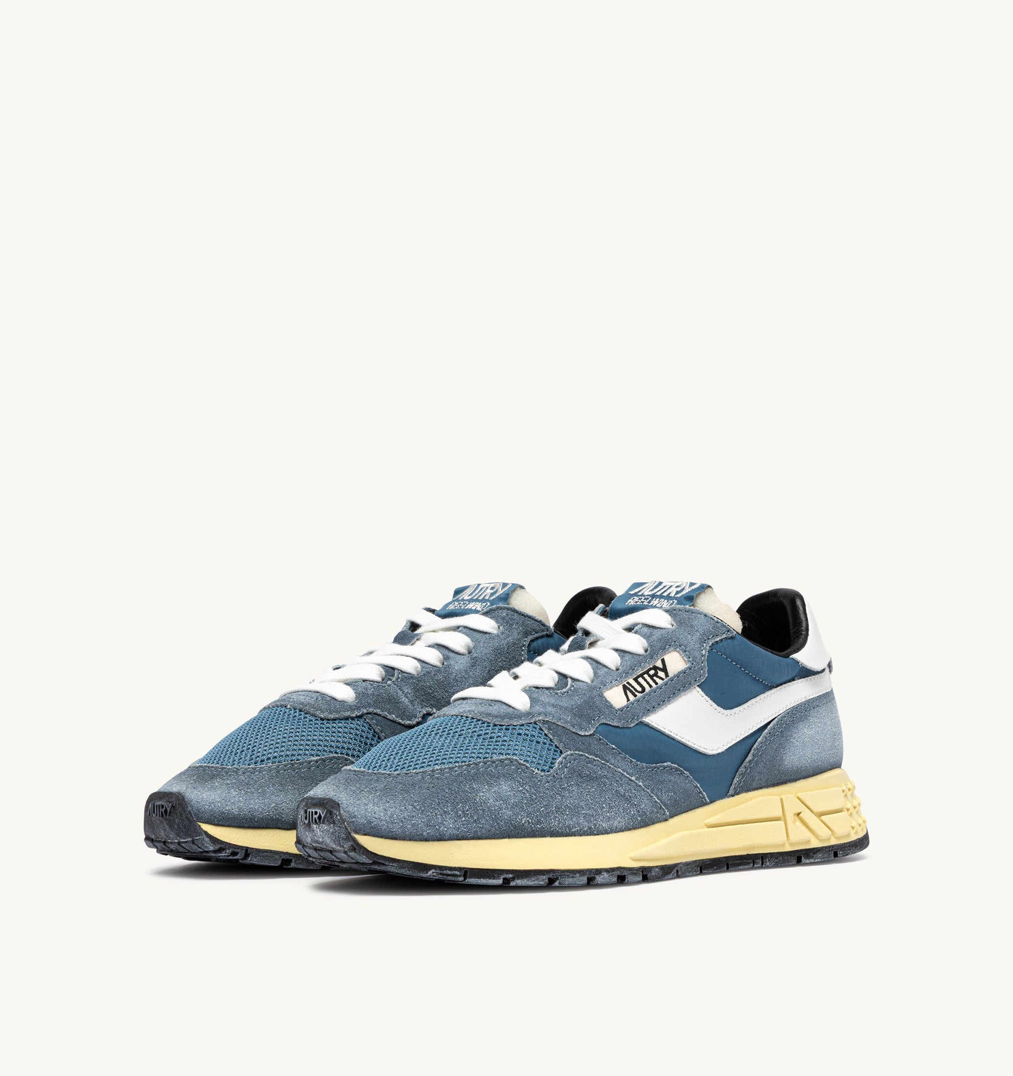 SNEAKERS REELWIND LOW IN NYLON E SUEDE BIANCO E SKY SUGAR