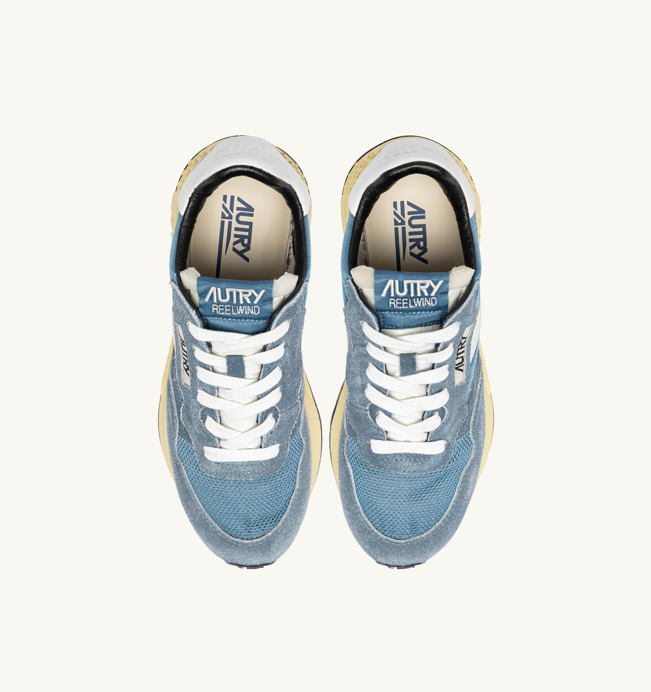 SNEAKERS REELWIND LOW IN NYLON E SUEDE BIANCO E SKY SUGAR