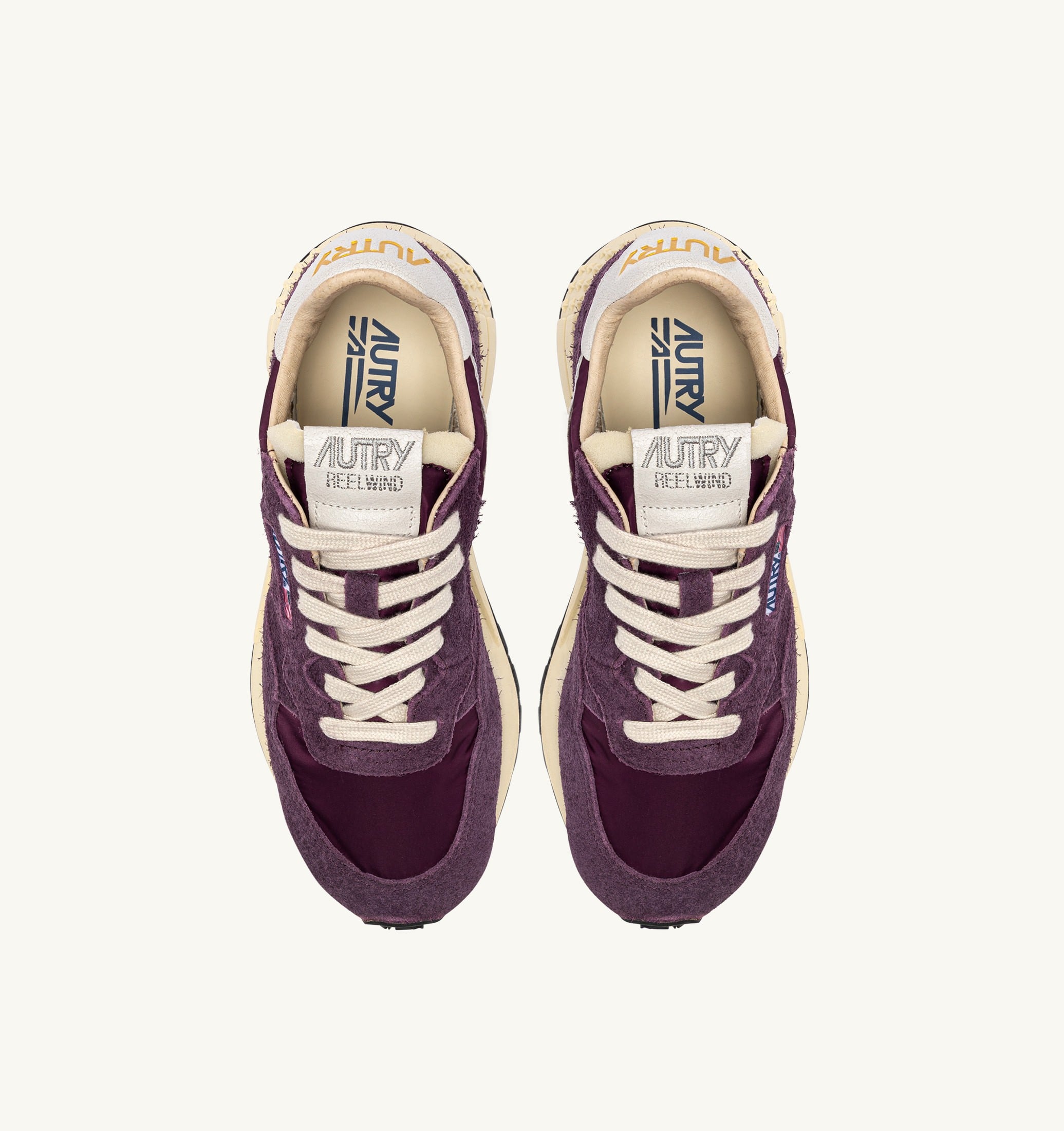 SNEAKERS REELWIND LOW IN NYLON E SUEDE BIANCO E WINTER BLOOM