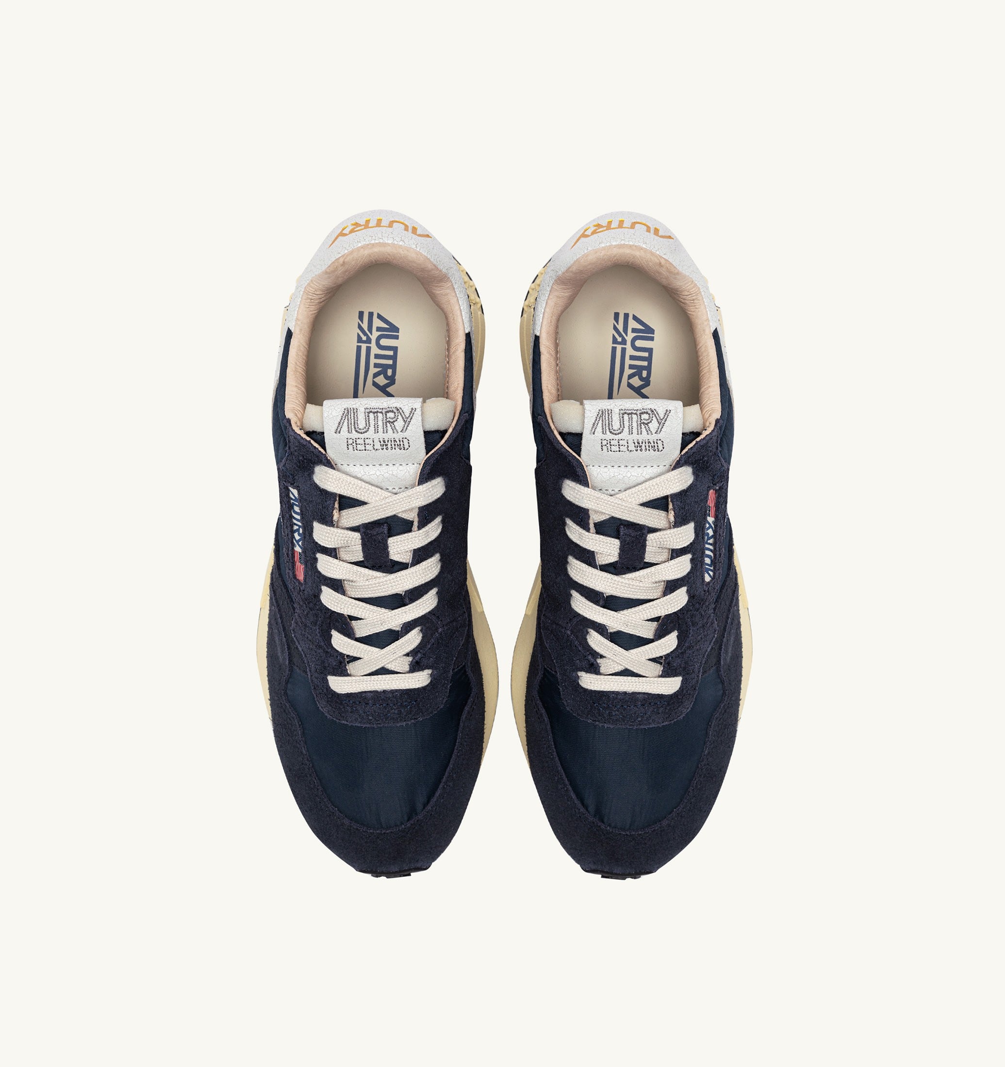 SNEAKERS REELWIND LOW IN NYLON E SUEDE BLUE SPACE E BIANCO