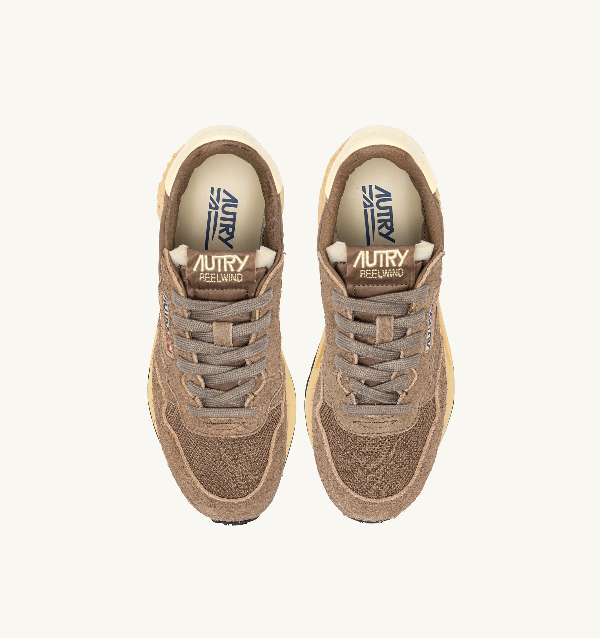 SNEAKERS REELWIND LOW IN NYLON E SUEDE COCCO E RUTABAGA