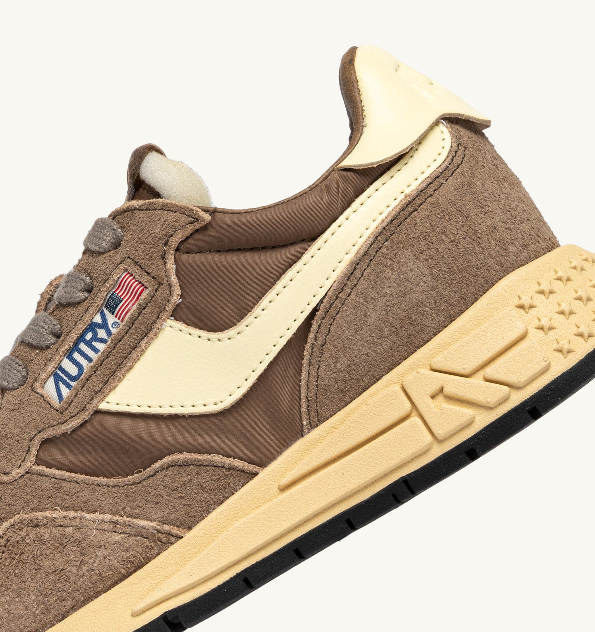SNEAKERS REELWIND LOW IN NYLON E SUEDE COCCO E RUTABAGA