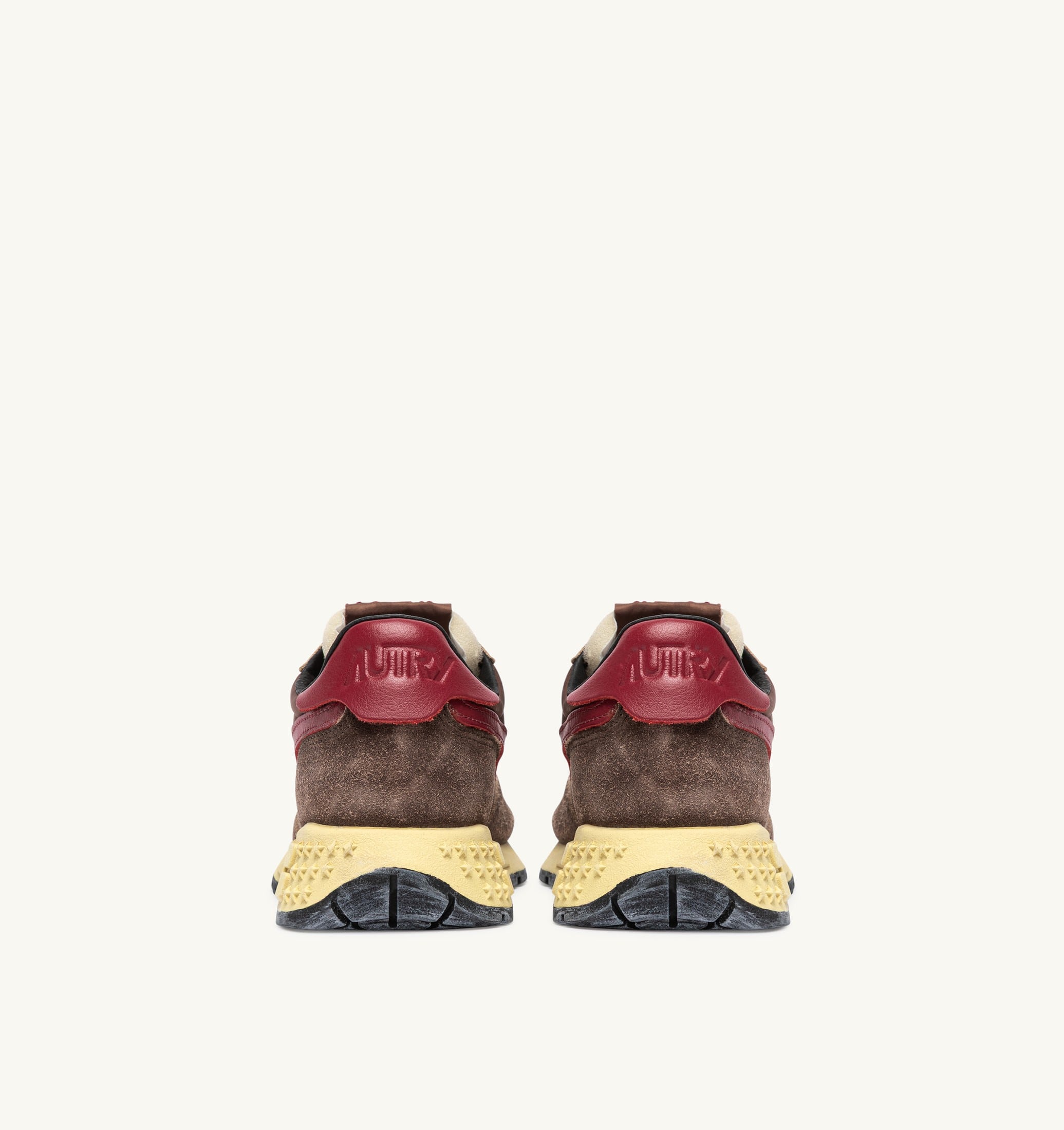 SNEAKERS REELWIND LOW IN NYLON E SUEDE COFFEE SUGAR E DEEP CLARET