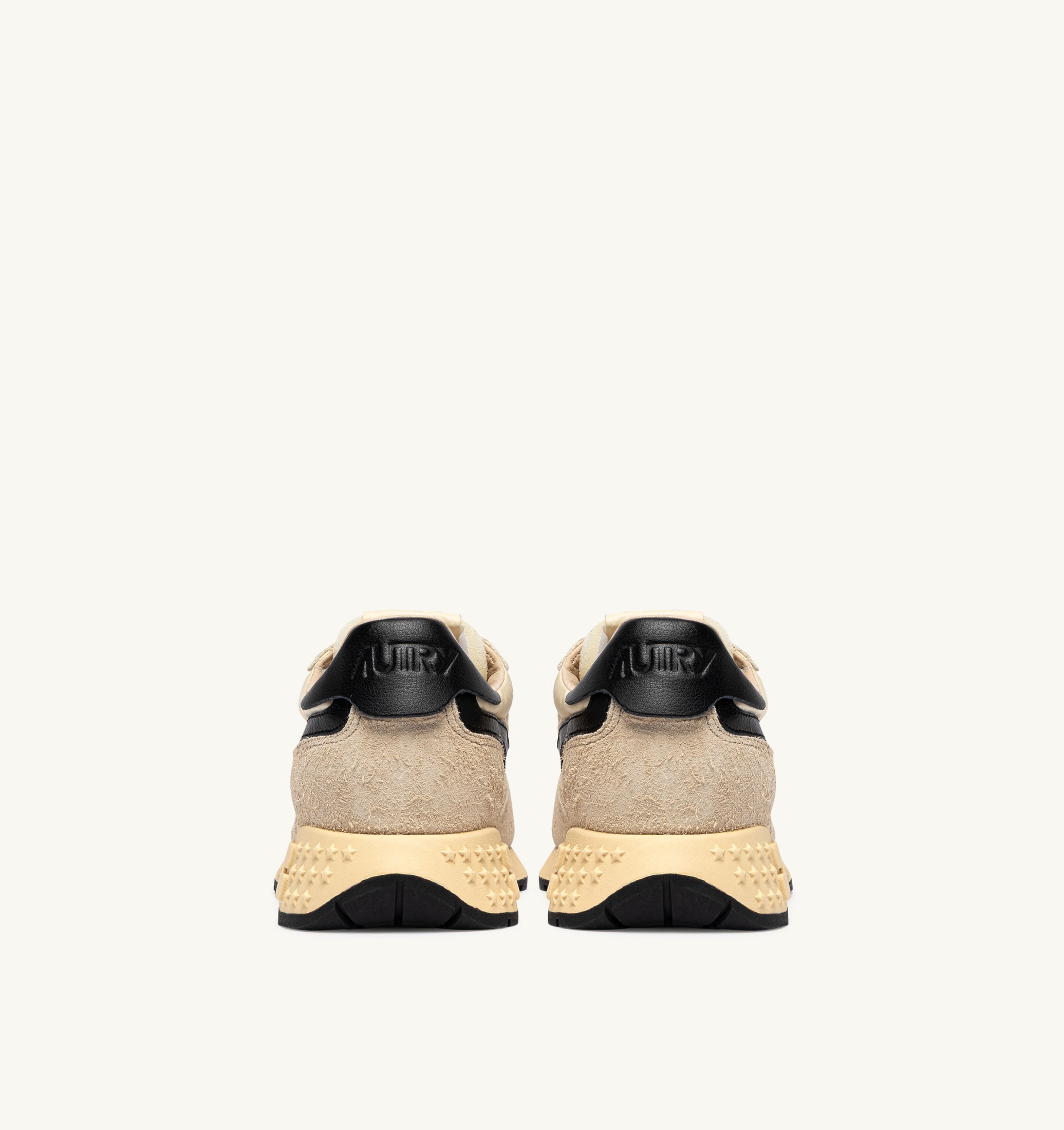 SNEAKERS REELWIND LOW IN NYLON E SUEDE ECRU E NERO