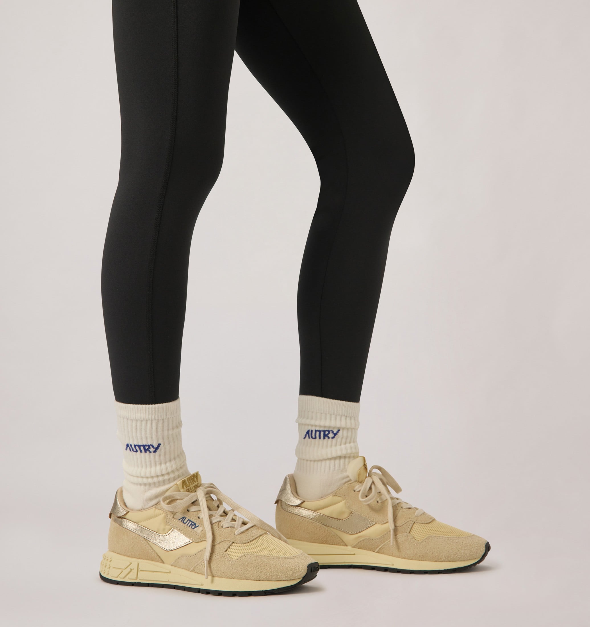 SNEAKERS REELWIND LOW IN NYLON E SUEDE ECRU E PLATINO