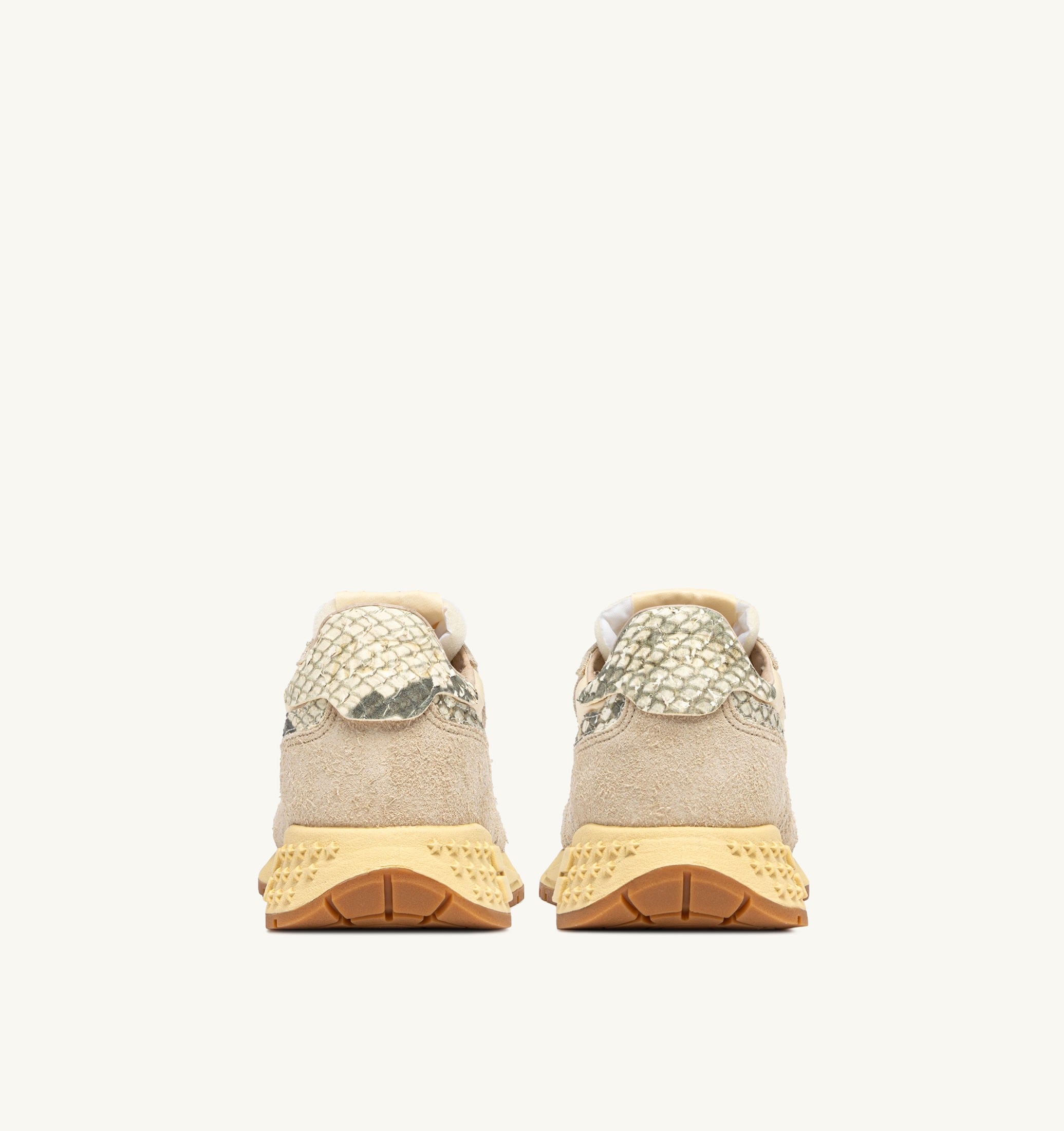 SNEAKERS REELWIND LOW IN NYLON E SUEDE ECRU E ROCK