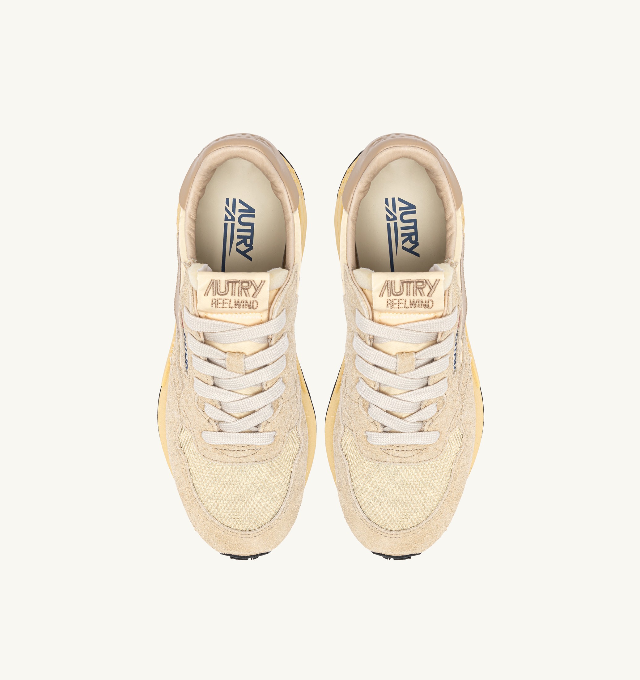 SNEAKERS REELWIND LOW IN NYLON E SUEDE ECRU E WHITE PEPPER