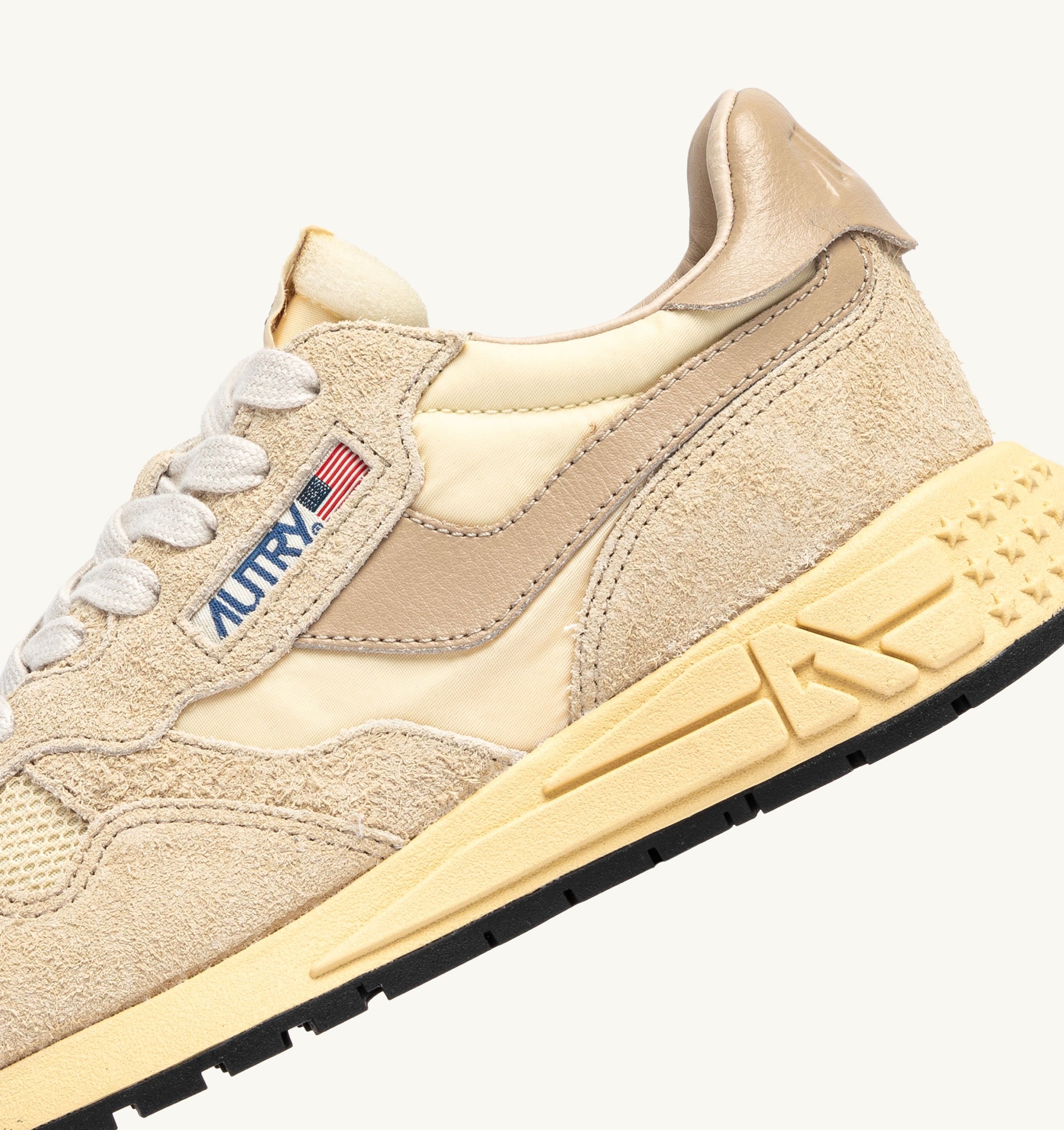 SNEAKERS REELWIND LOW IN NYLON E SUEDE ECRU E WHITE PEPPER
