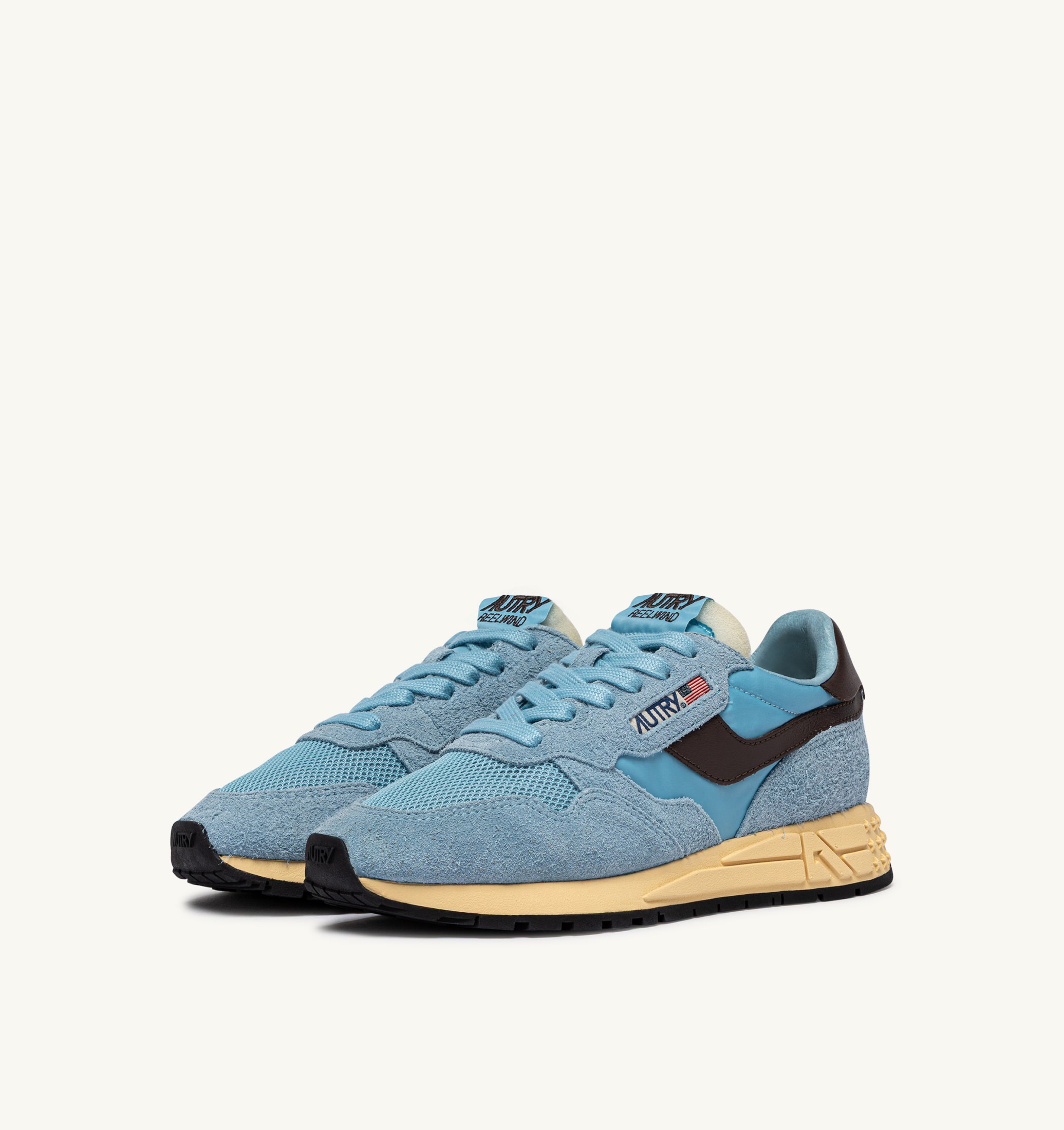 SNEAKERS REELWIND LOW IN NYLON E SUEDE FORGET ME NOT E BRACKEN