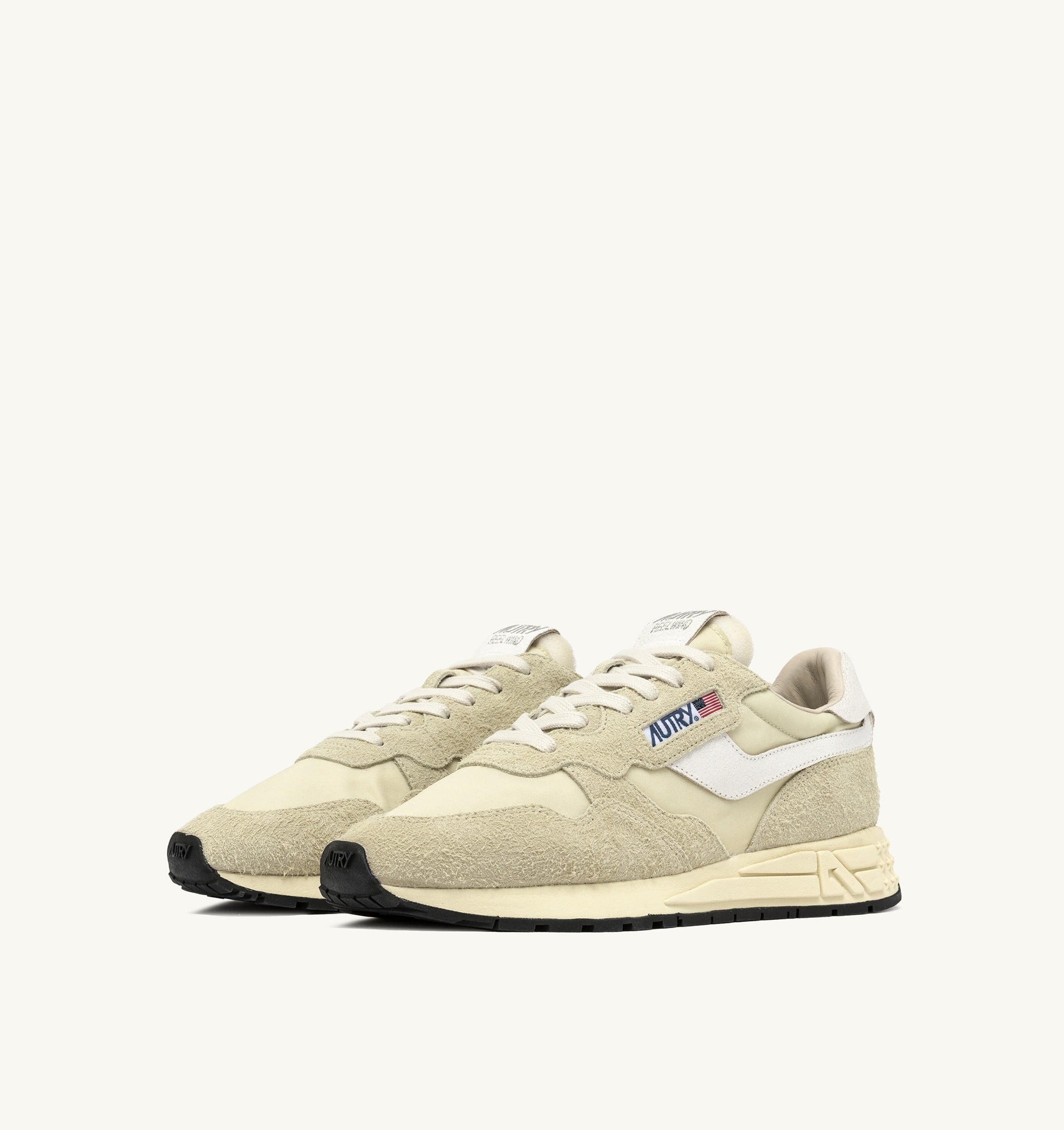 SNEAKERS REELWIND LOW IN NYLON E SUEDE HAY
