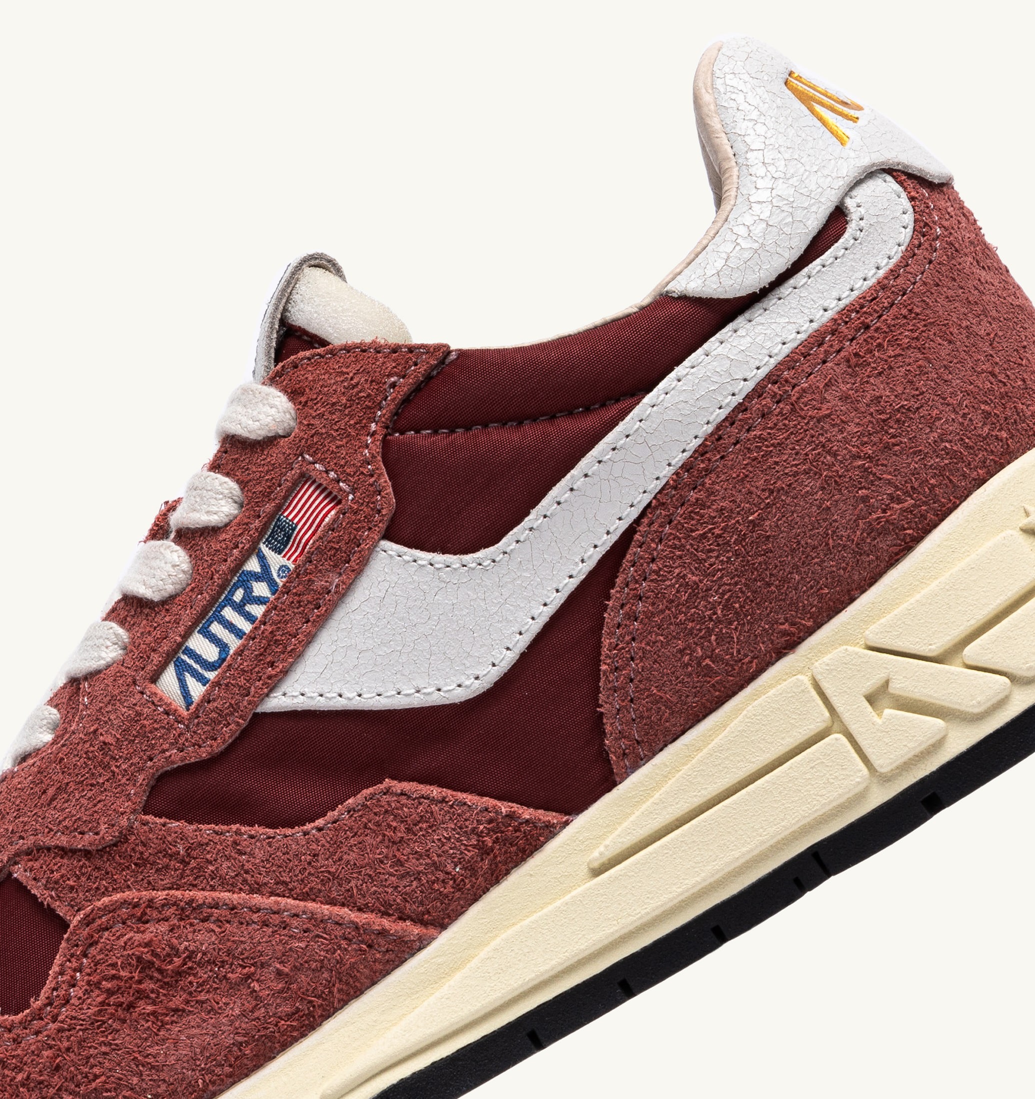 SNEAKERS REELWIND LOW IN NYLON E SUEDE HOT SAUCE E BIANCO