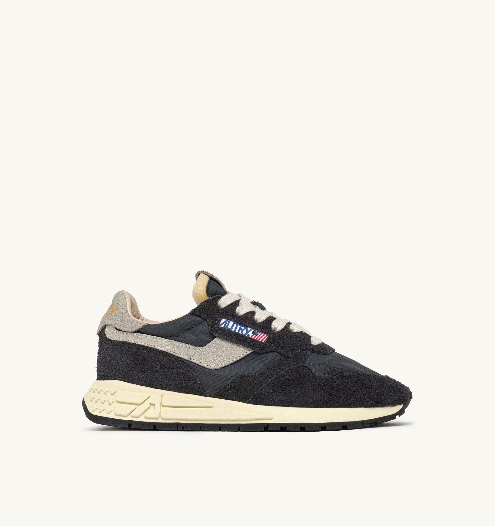 SNEAKERS REELWIND LOW IN NYLON E SUEDE NERA