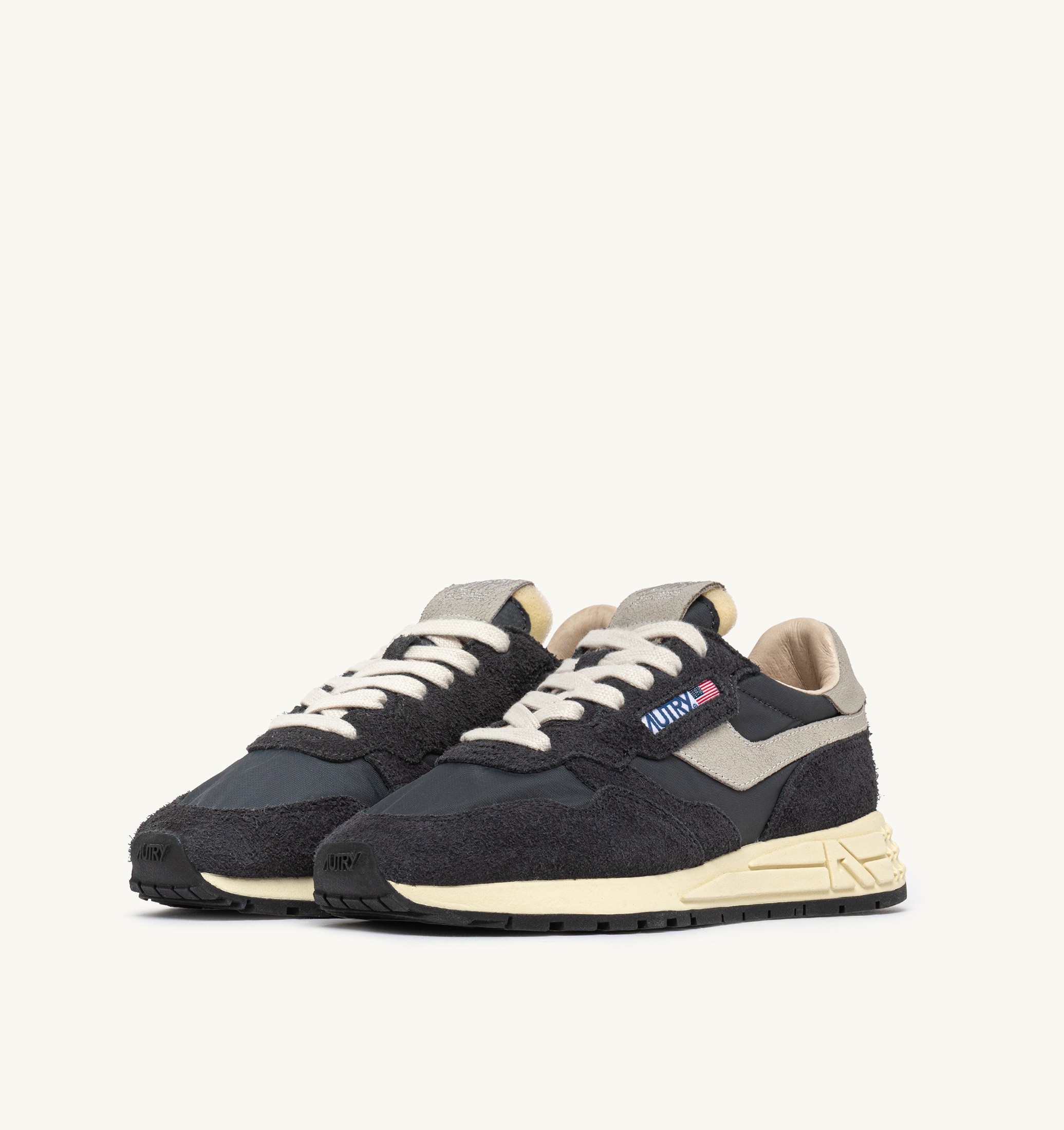 SNEAKERS REELWIND LOW IN NYLON E SUEDE NERA