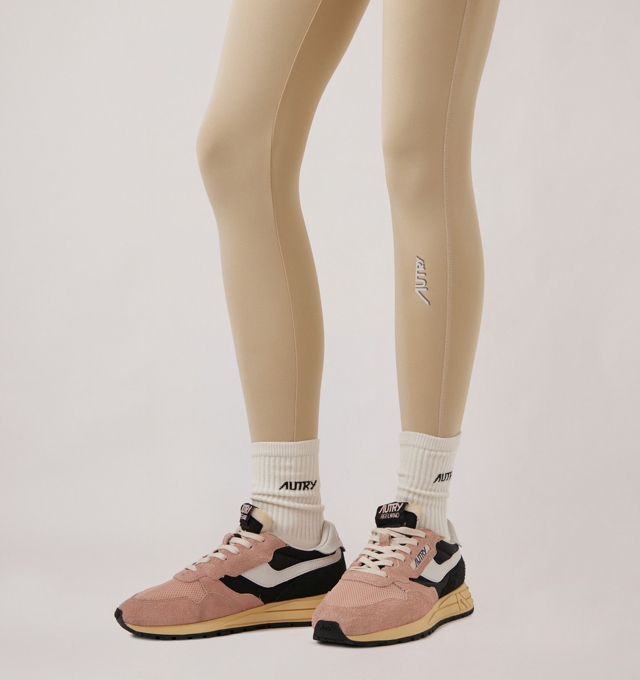SNEAKERS REELWIND LOW IN NYLON E SUEDE NERO E ROSA