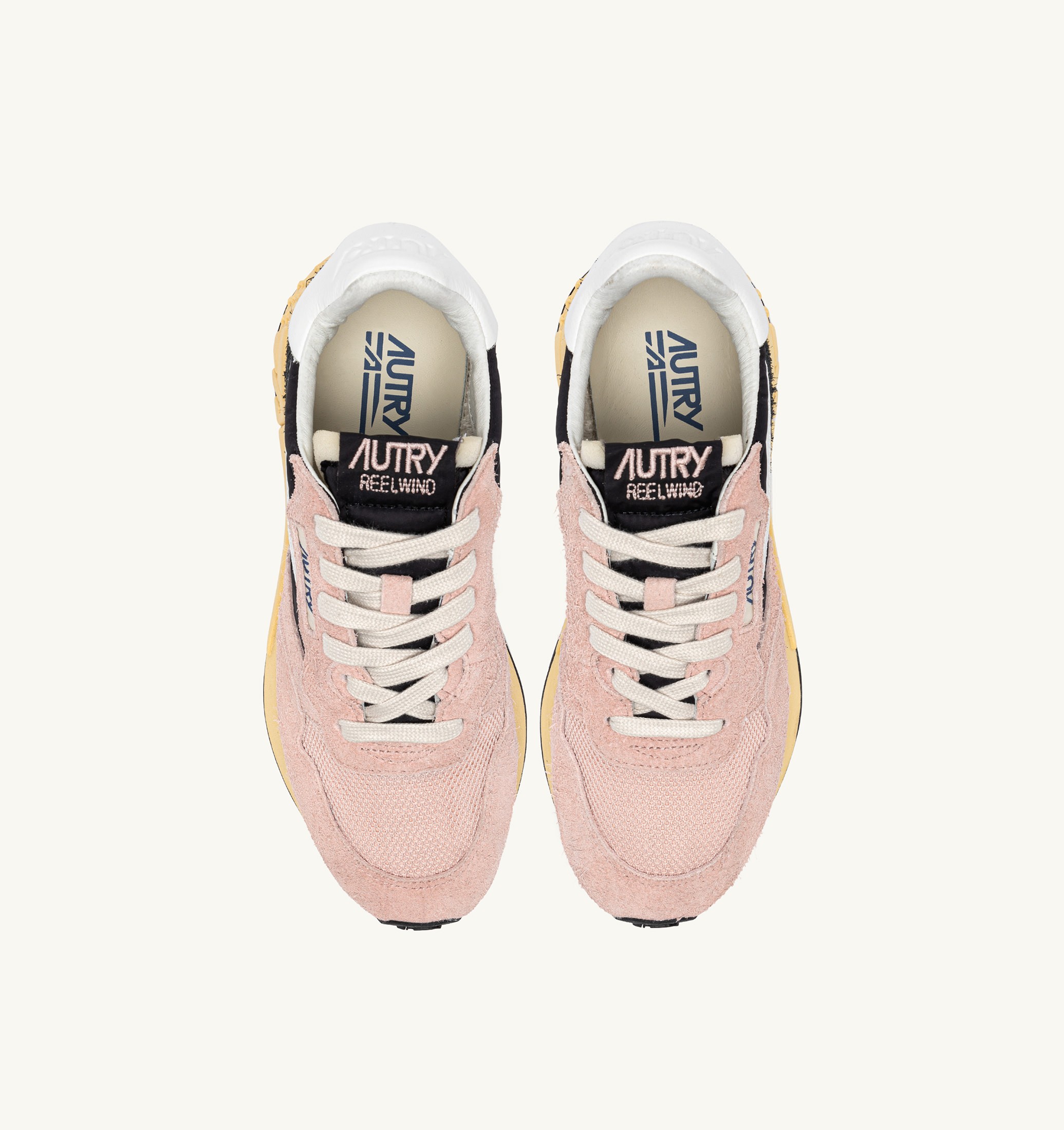 SNEAKERS REELWIND LOW IN NYLON E SUEDE NERO E ROSA