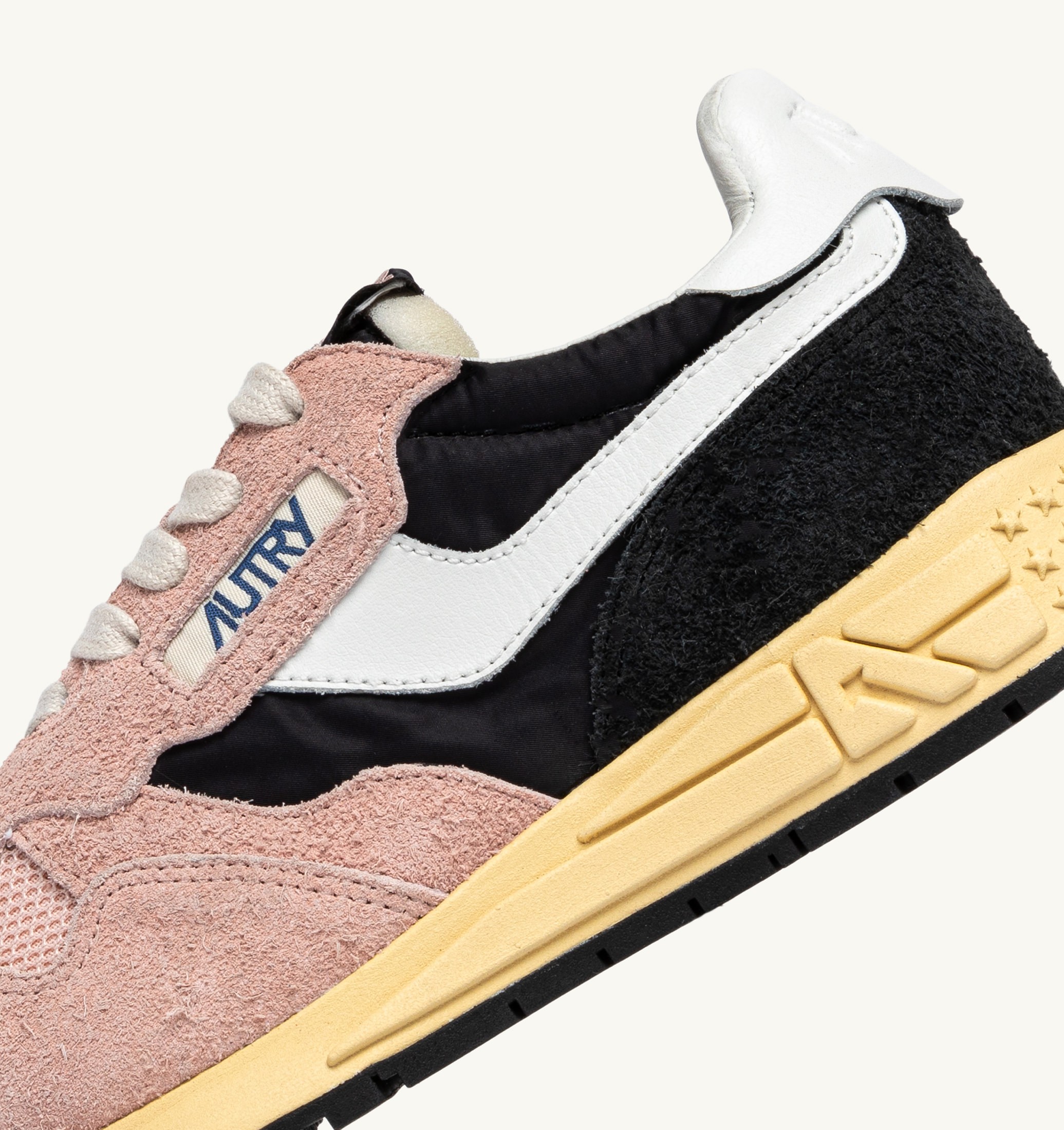 SNEAKERS REELWIND LOW IN NYLON E SUEDE NERO E ROSA
