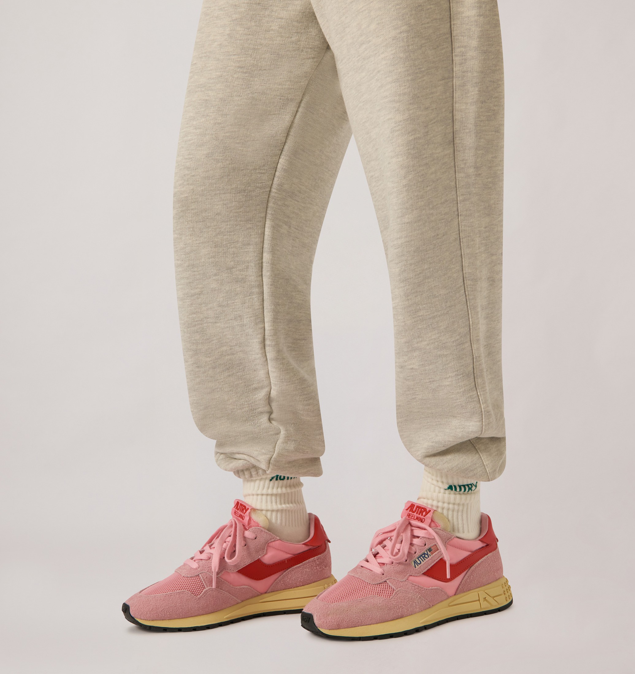 SNEAKERS REELWIND LOW IN NYLON E SUEDE PINK CHERUB E FLAME SCARLET