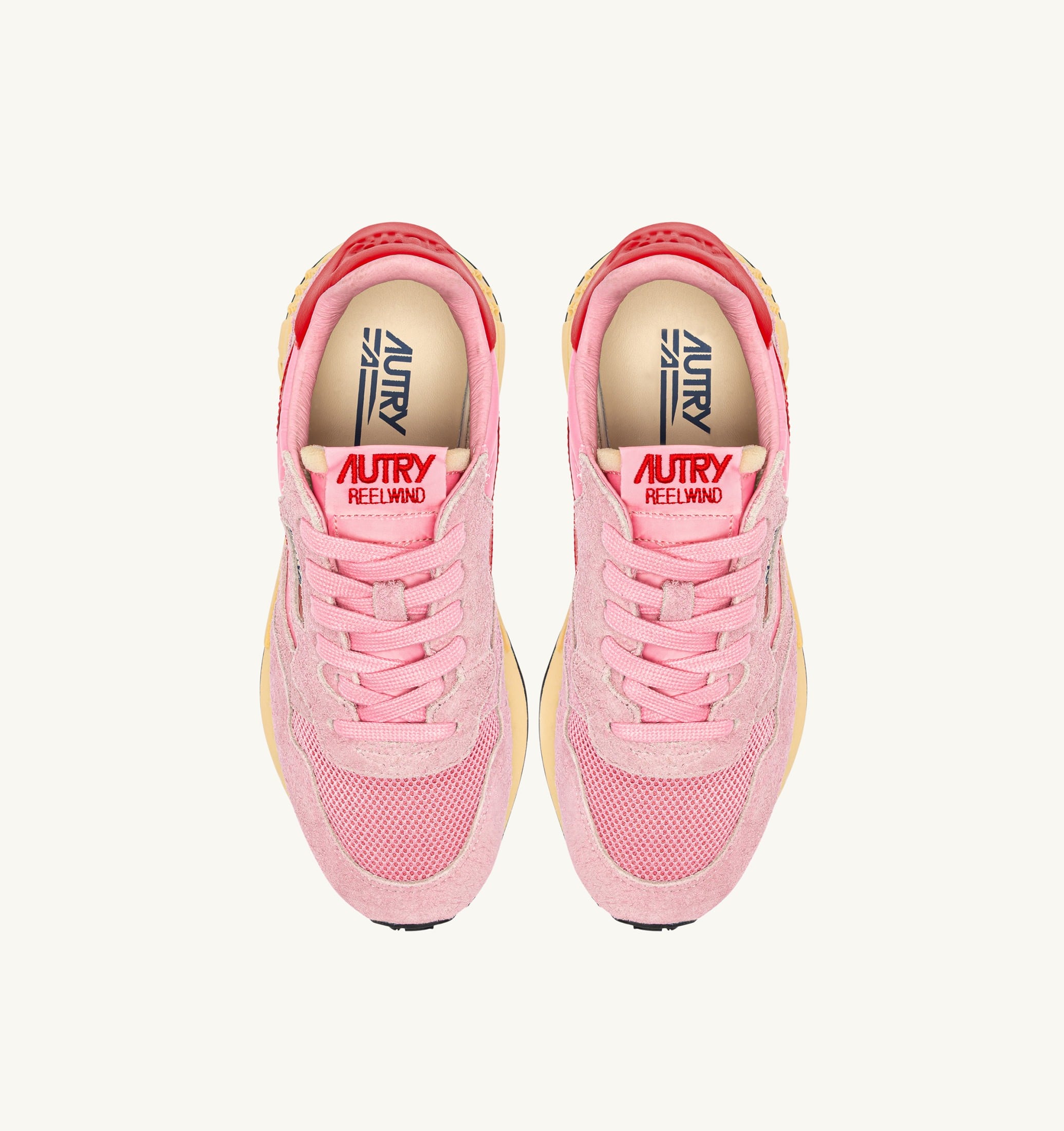 SNEAKERS REELWIND LOW IN NYLON E SUEDE PINK CHERUB E FLAME SCARLET