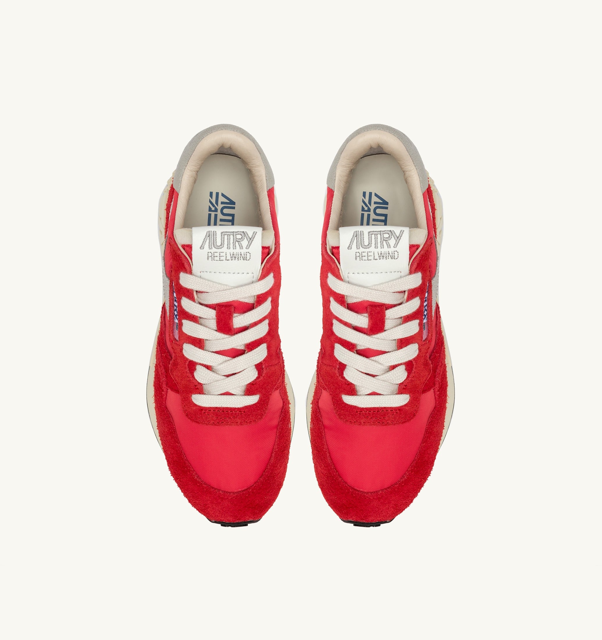SNEAKERS REELWIND LOW IN NYLON E SUEDE ROSSA