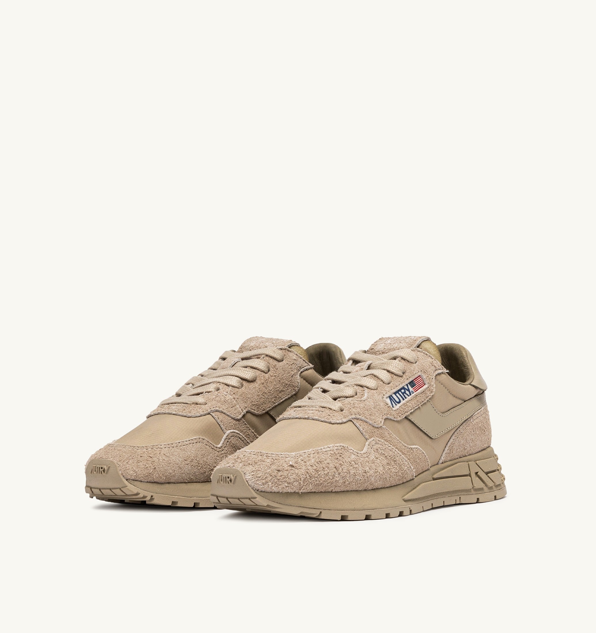 SNEAKERS REELWIND LOW IN NYLON E SUEDE SAFARI
