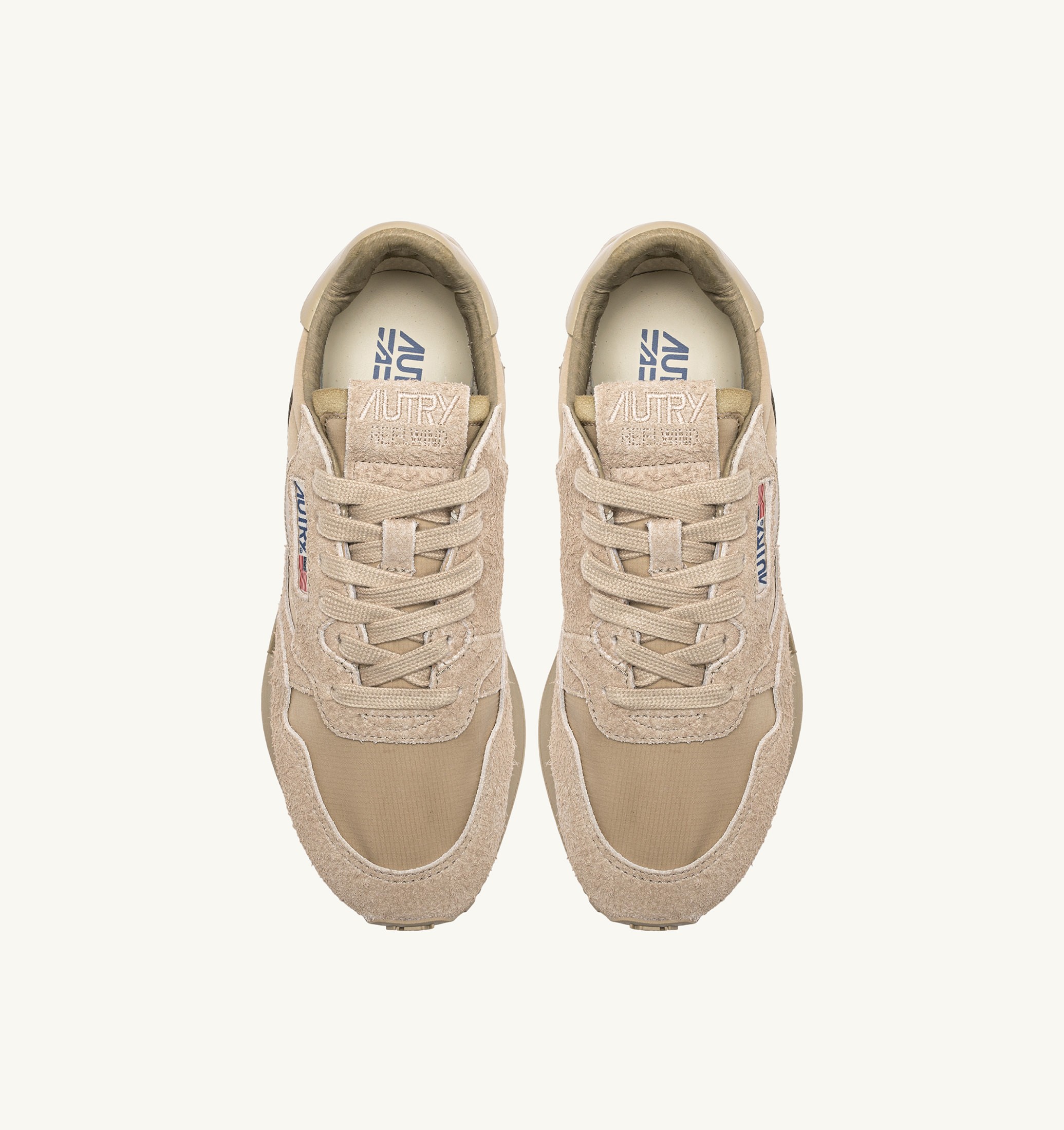 SNEAKERS REELWIND LOW IN NYLON E SUEDE SAFARI