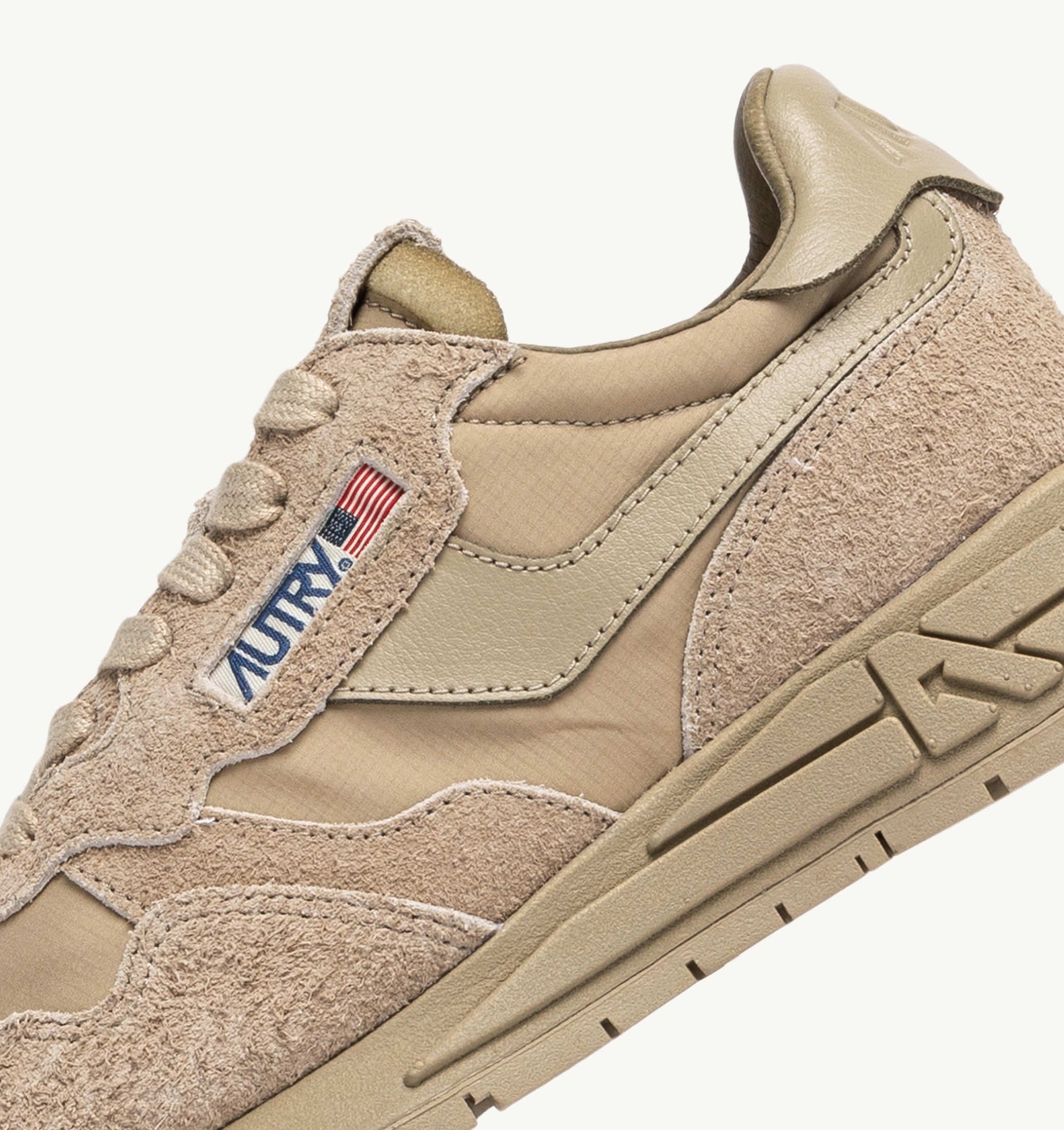 SNEAKERS REELWIND LOW IN NYLON E SUEDE SAFARI