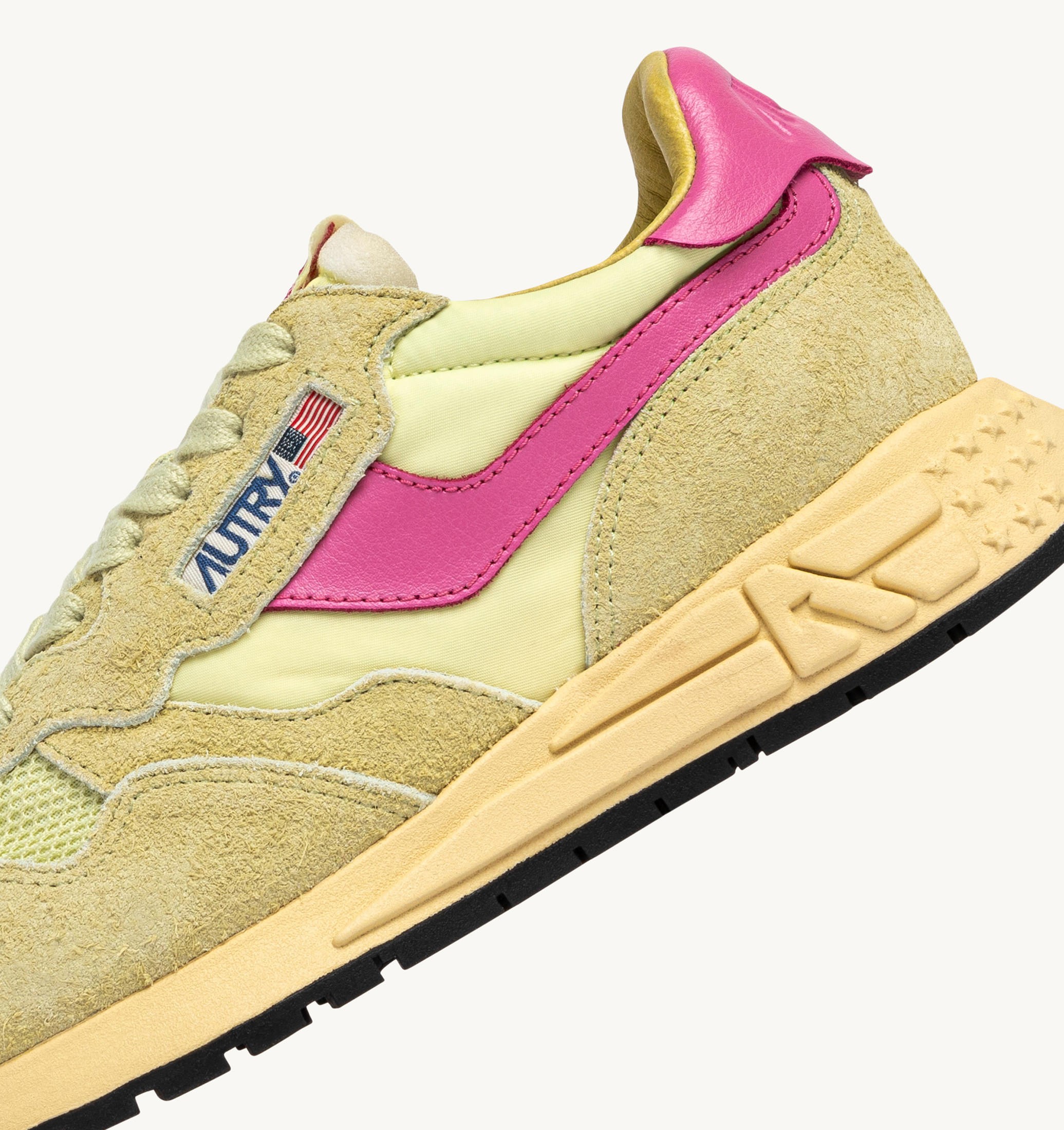 SNEAKERS REELWIND LOW IN NYLON E SUEDE STRAW E CHATEAU ROSE