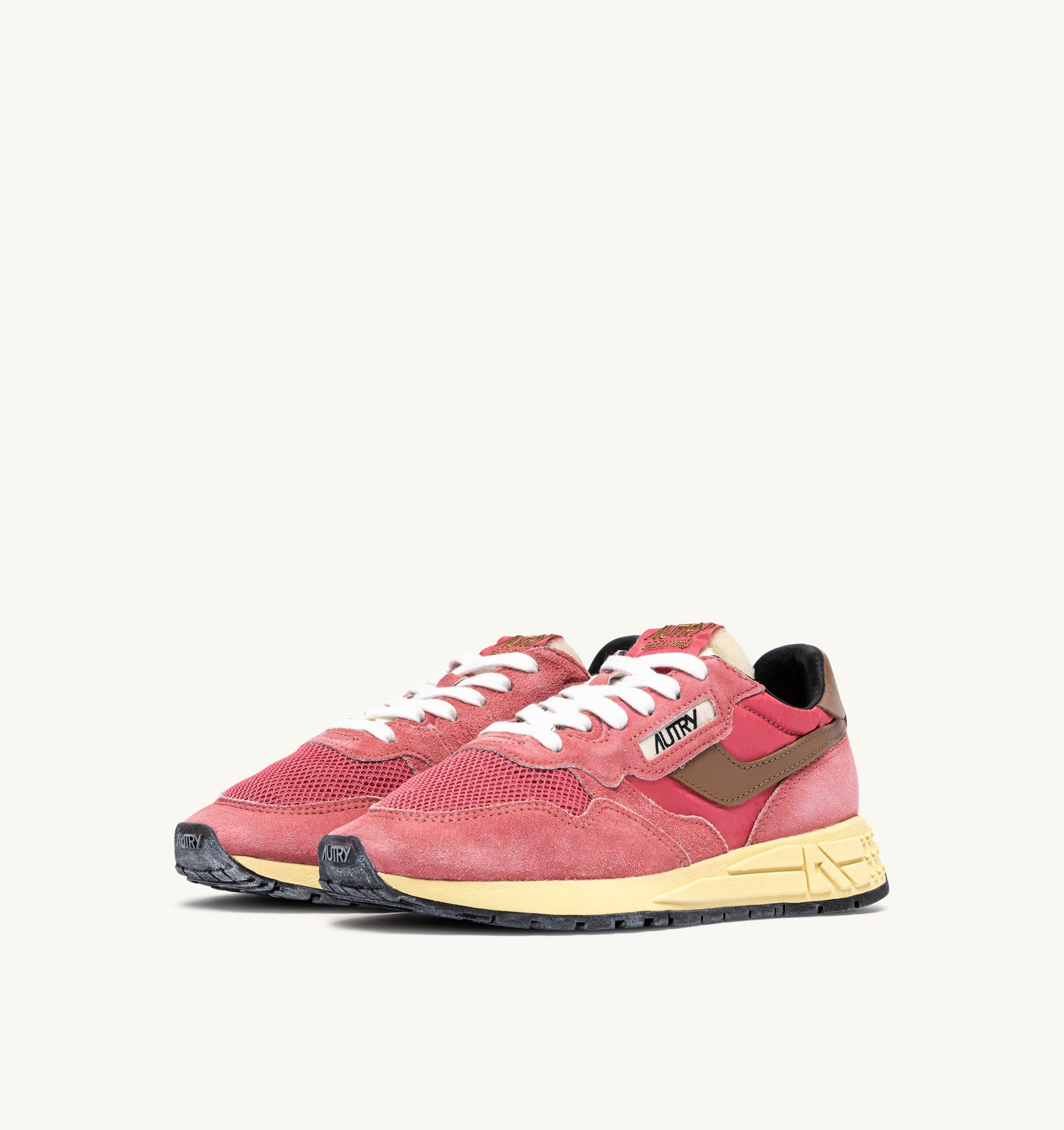 SNEAKERS REELWIND LOW IN NYLON E SUEDE STRAWBERRY SUGAR E COCONUT