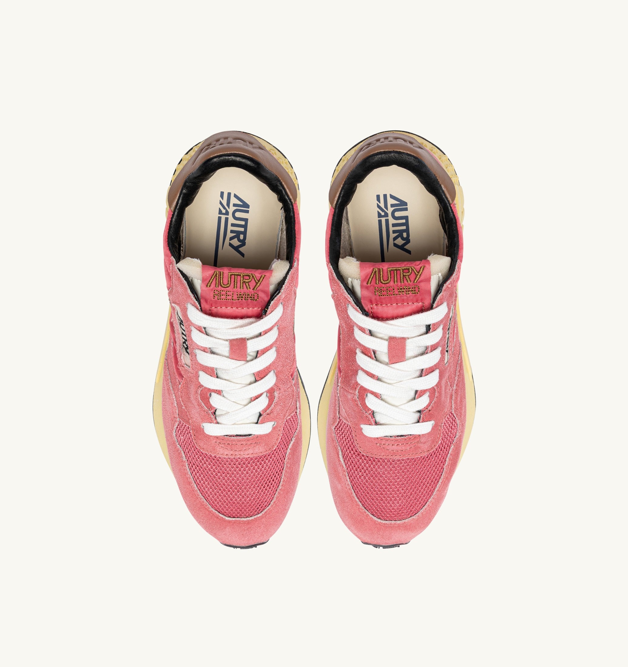 SNEAKERS REELWIND LOW IN NYLON E SUEDE STRAWBERRY SUGAR E COCONUT