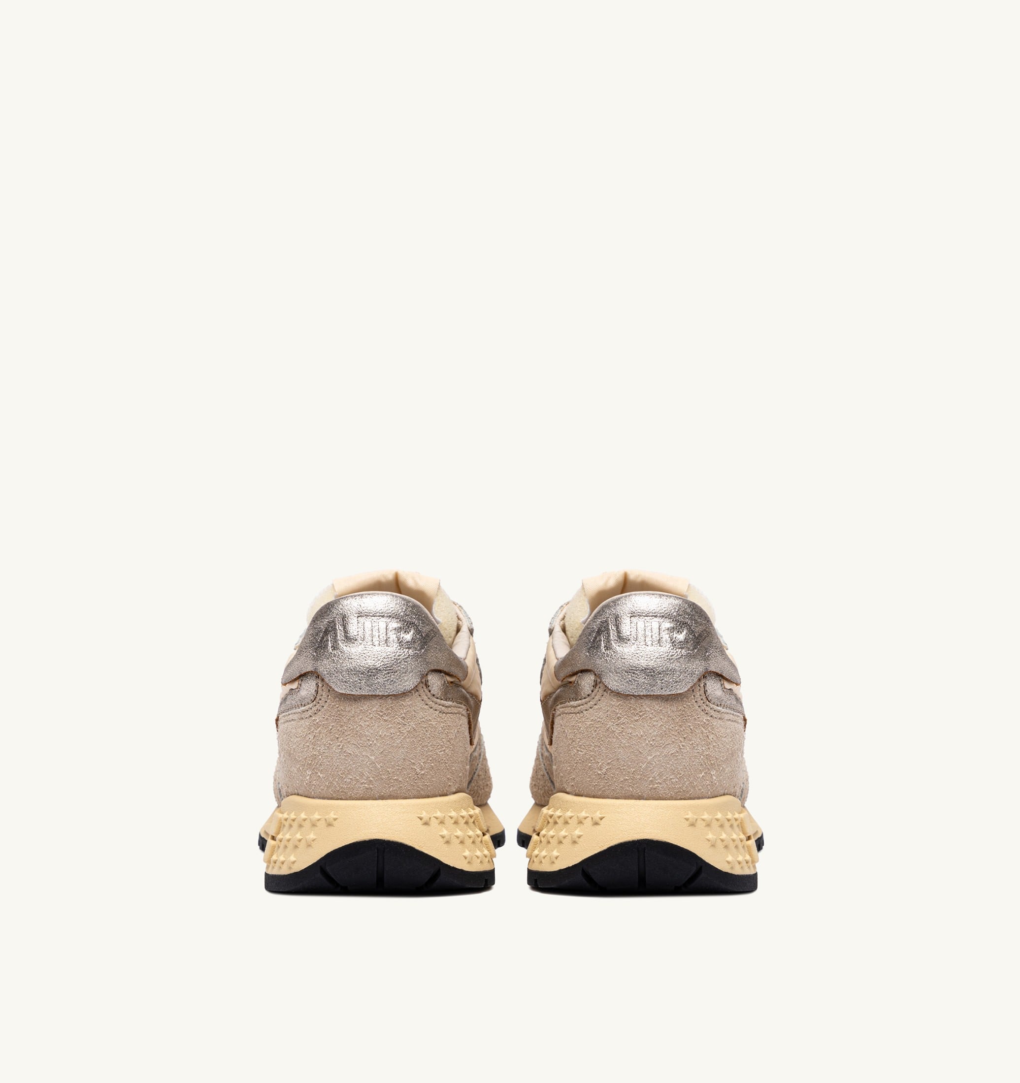 SNEAKERS REELWIND LOW IN NYLON SUEDE E PELLE ECRU' E PLATINO