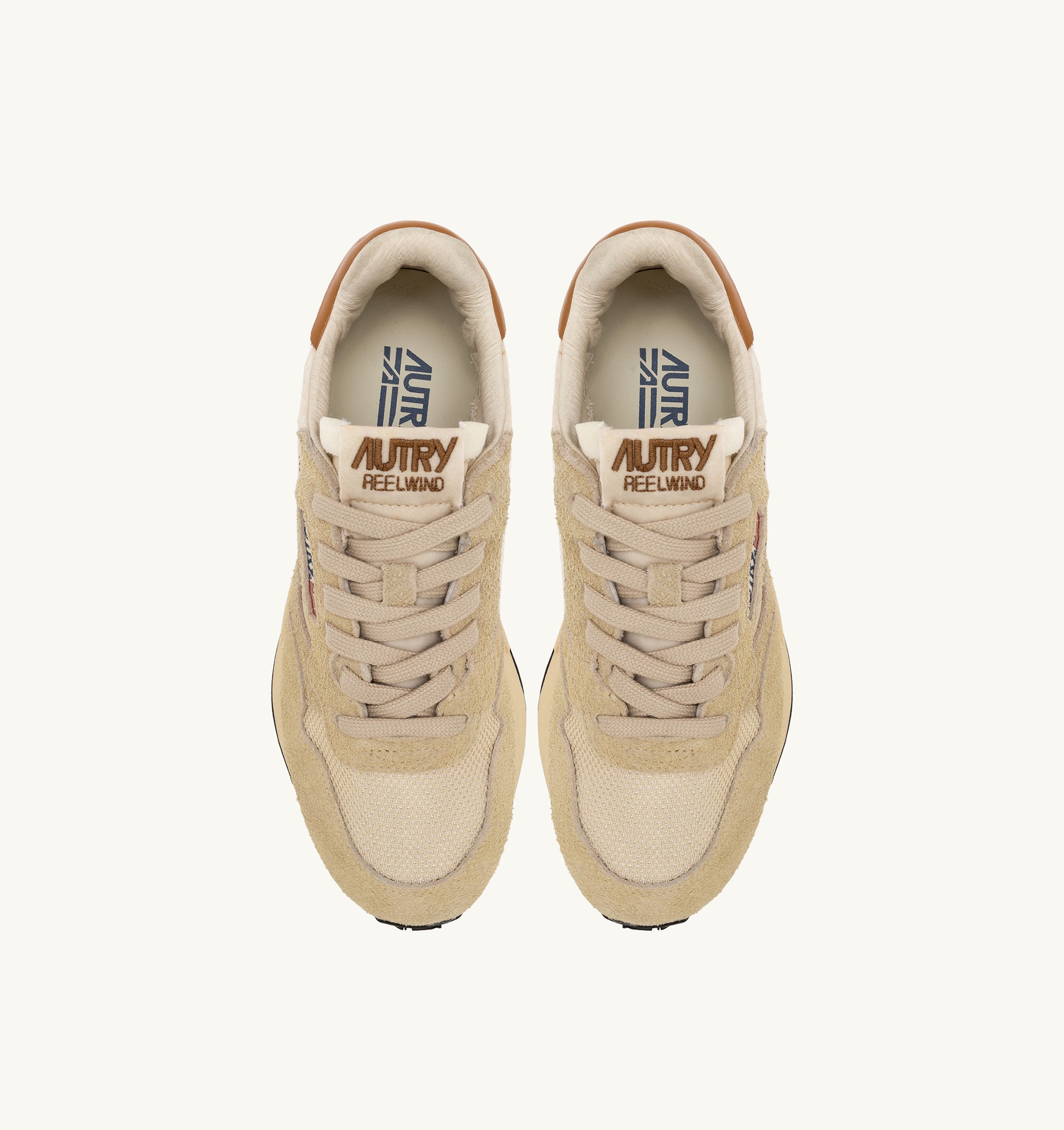 SNEAKERS REELWIND LOW IN SUEDE E NYLON ECRU E CATHAY SPICE
