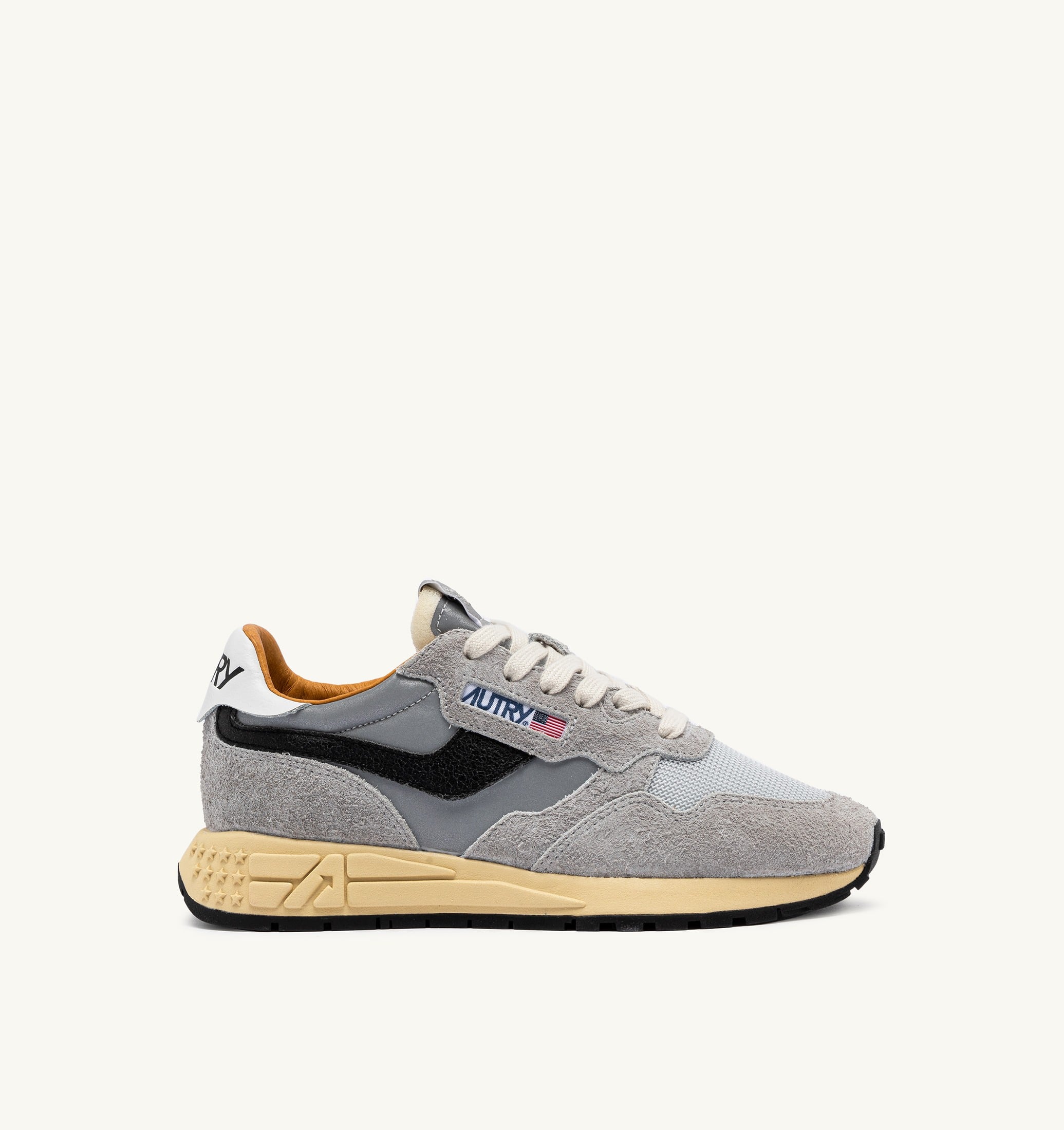SNEAKERS REELWIND LOW IN SUEDE SAND E NYLON RIFLETTENTE