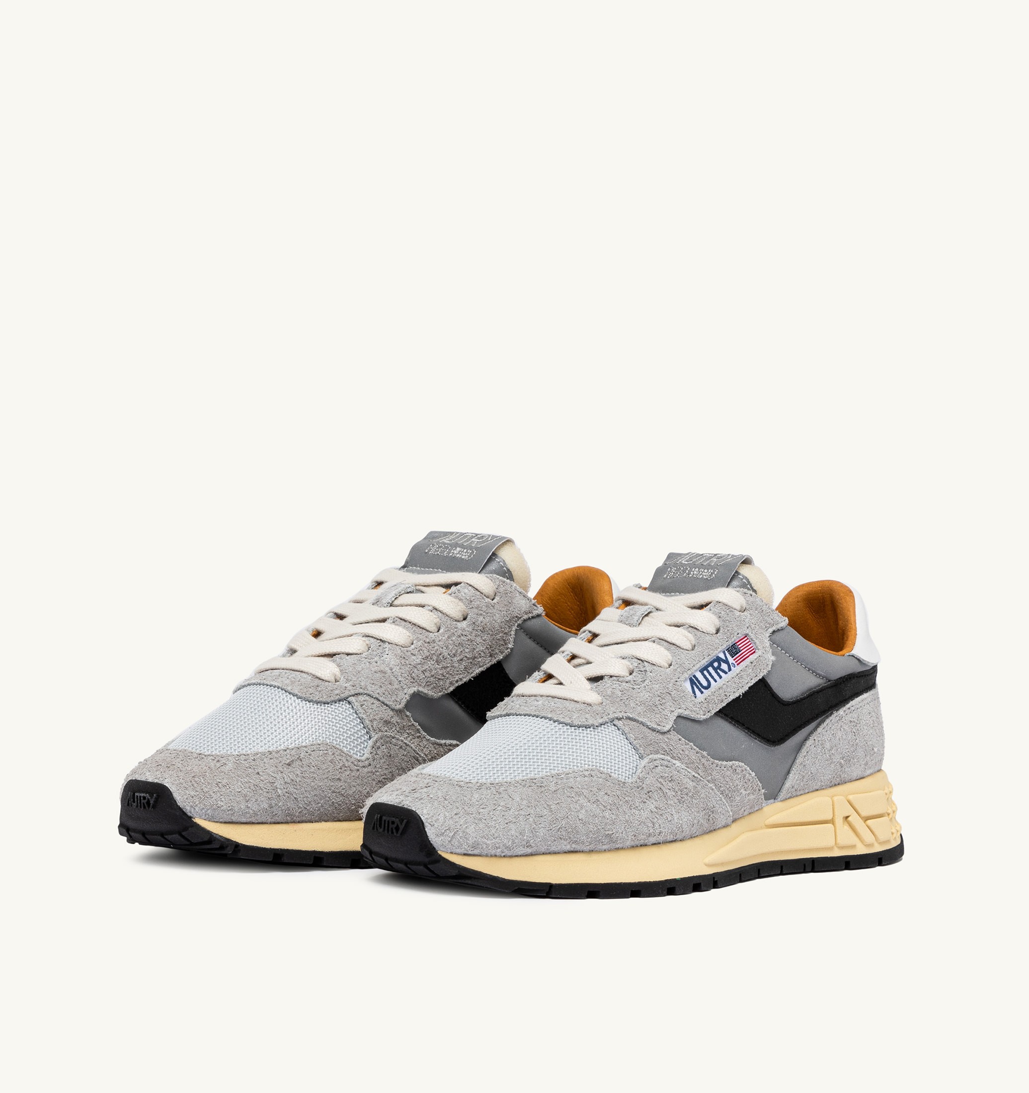 SNEAKERS REELWIND LOW IN SUEDE SAND E NYLON RIFLETTENTE
