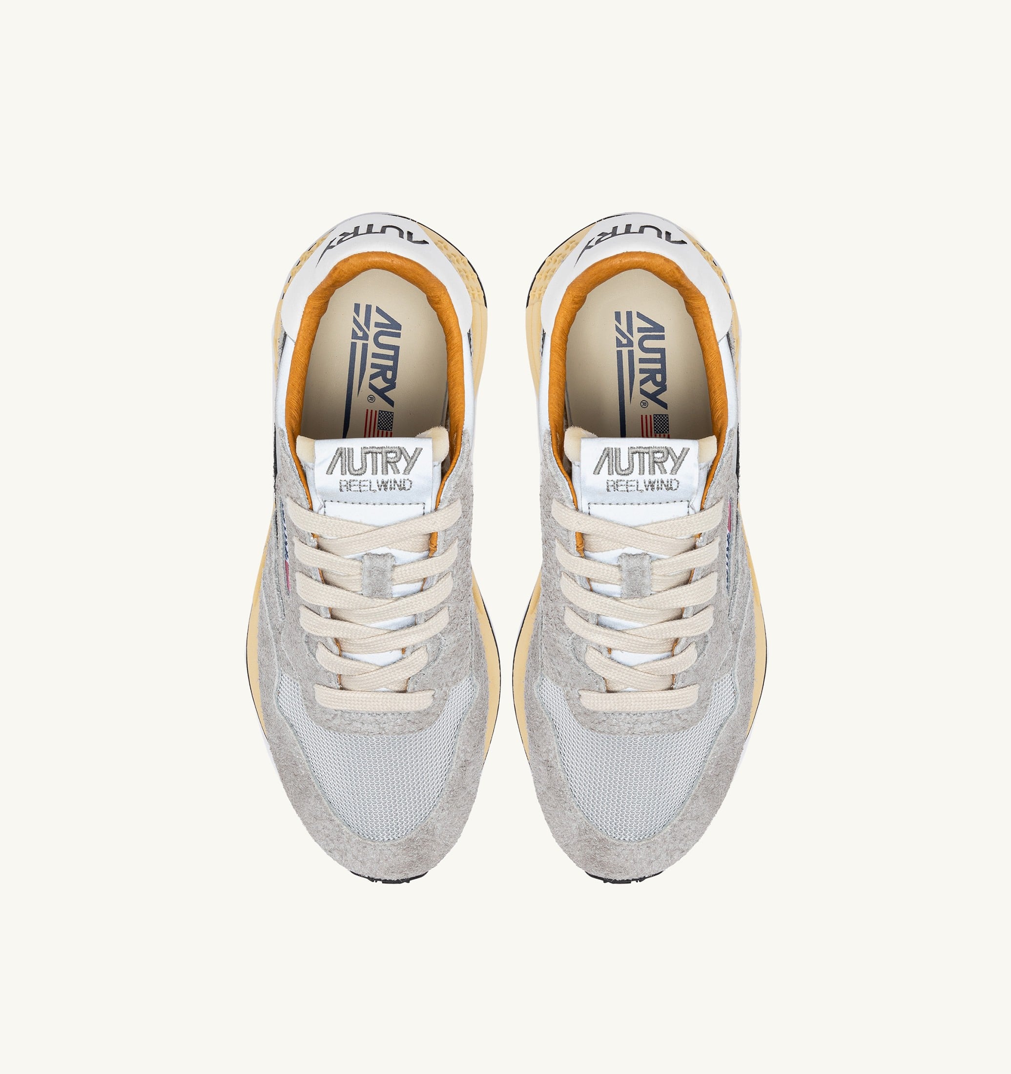 SNEAKERS REELWIND LOW IN SUEDE SAND E NYLON RIFLETTENTE