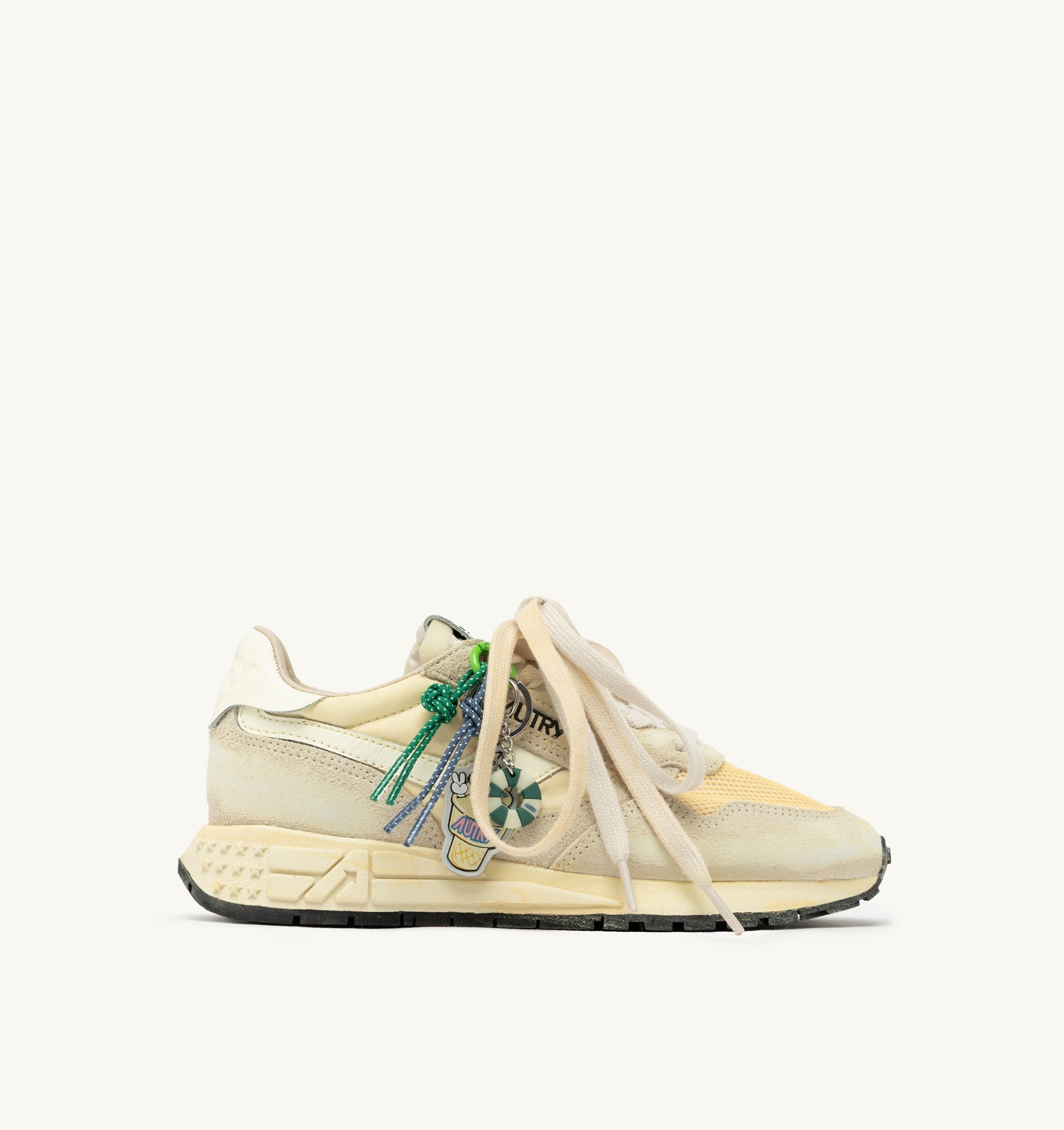 SNEAKERS REELWIND SUPER VINTAGE IN SUEDE E NYLON BIANCO E ECRU