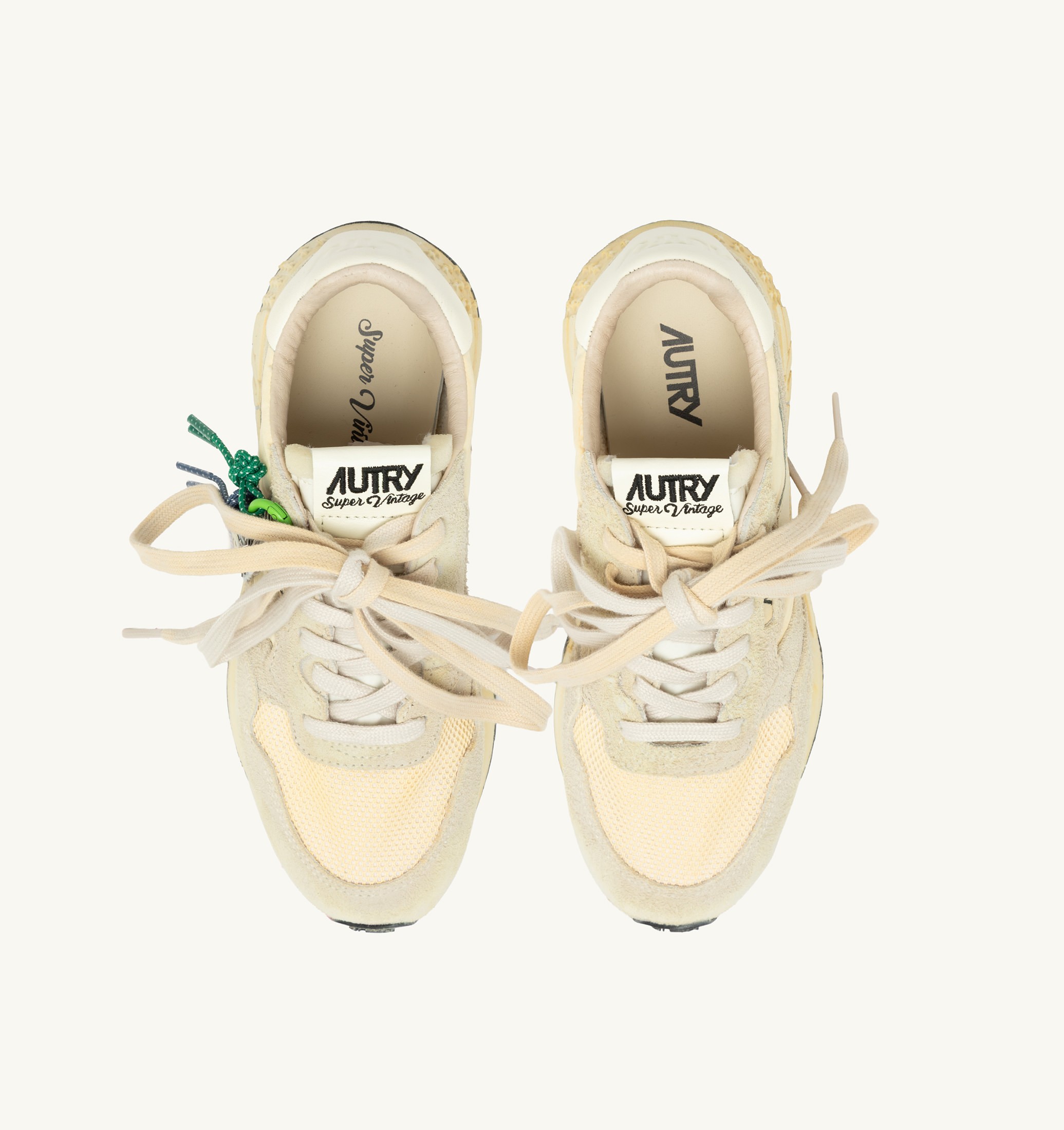 SNEAKERS REELWIND SUPER VINTAGE IN SUEDE E NYLON BIANCO E ECRU