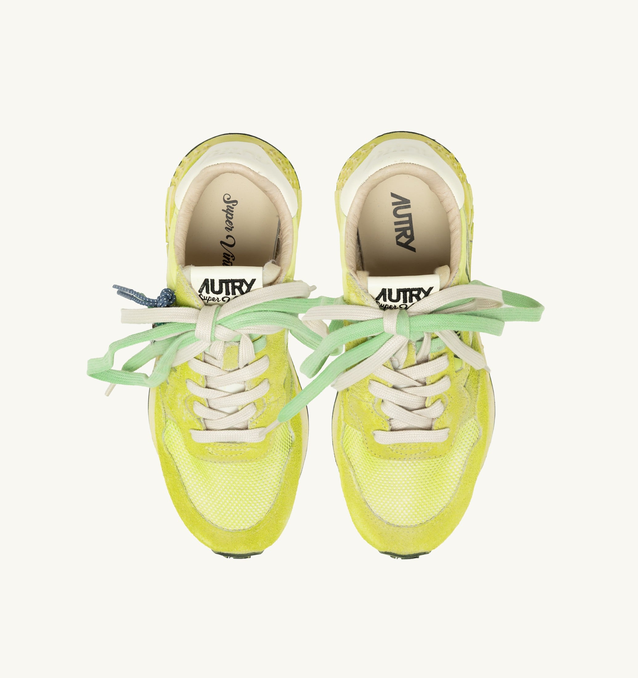 SNEAKERS REELWIND SUPER VINTAGE IN SUEDE E NYLON BIANCO E ELECTRIC