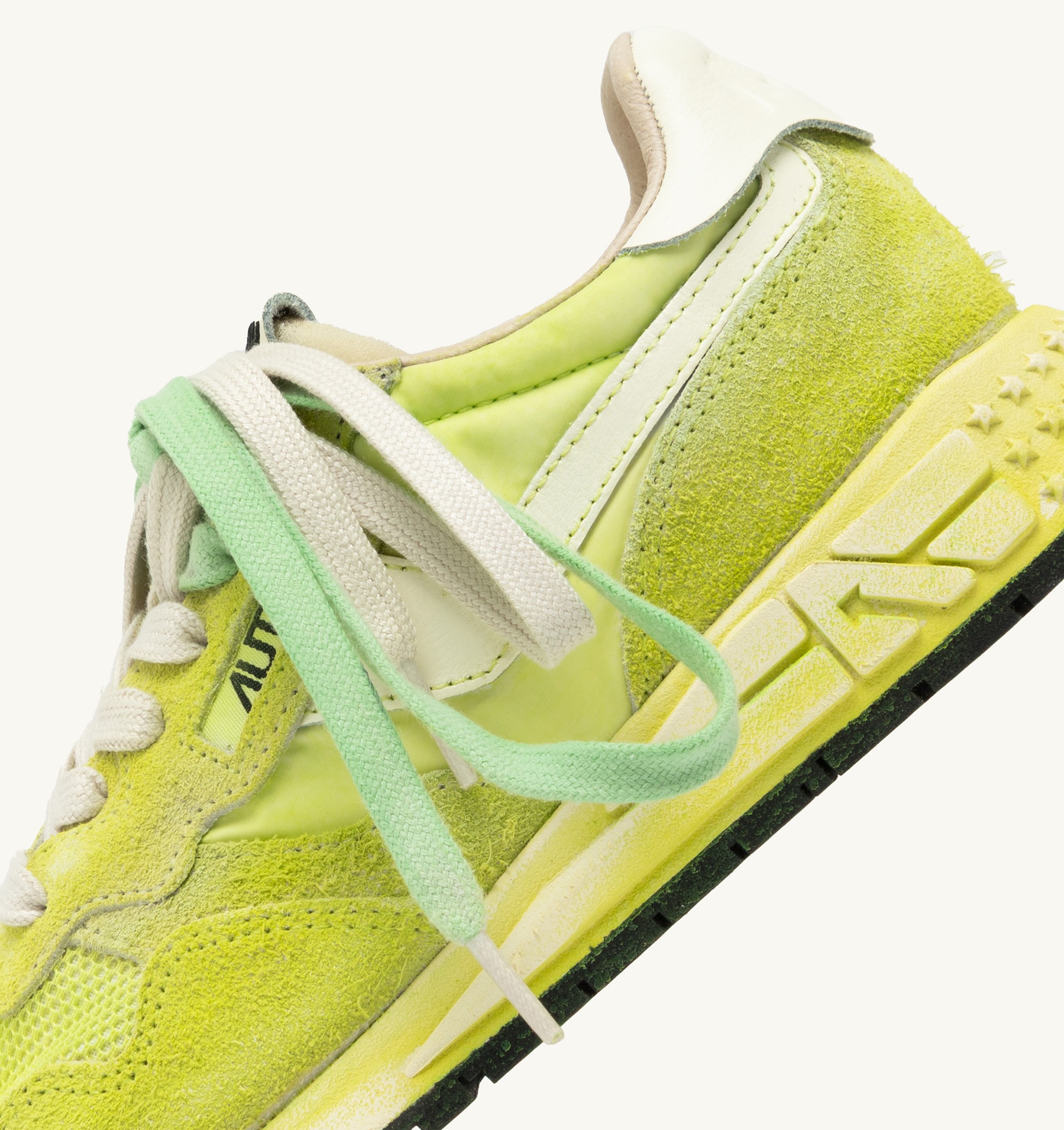 SNEAKERS REELWIND SUPER VINTAGE IN SUEDE E NYLON BIANCO E ELECTRIC