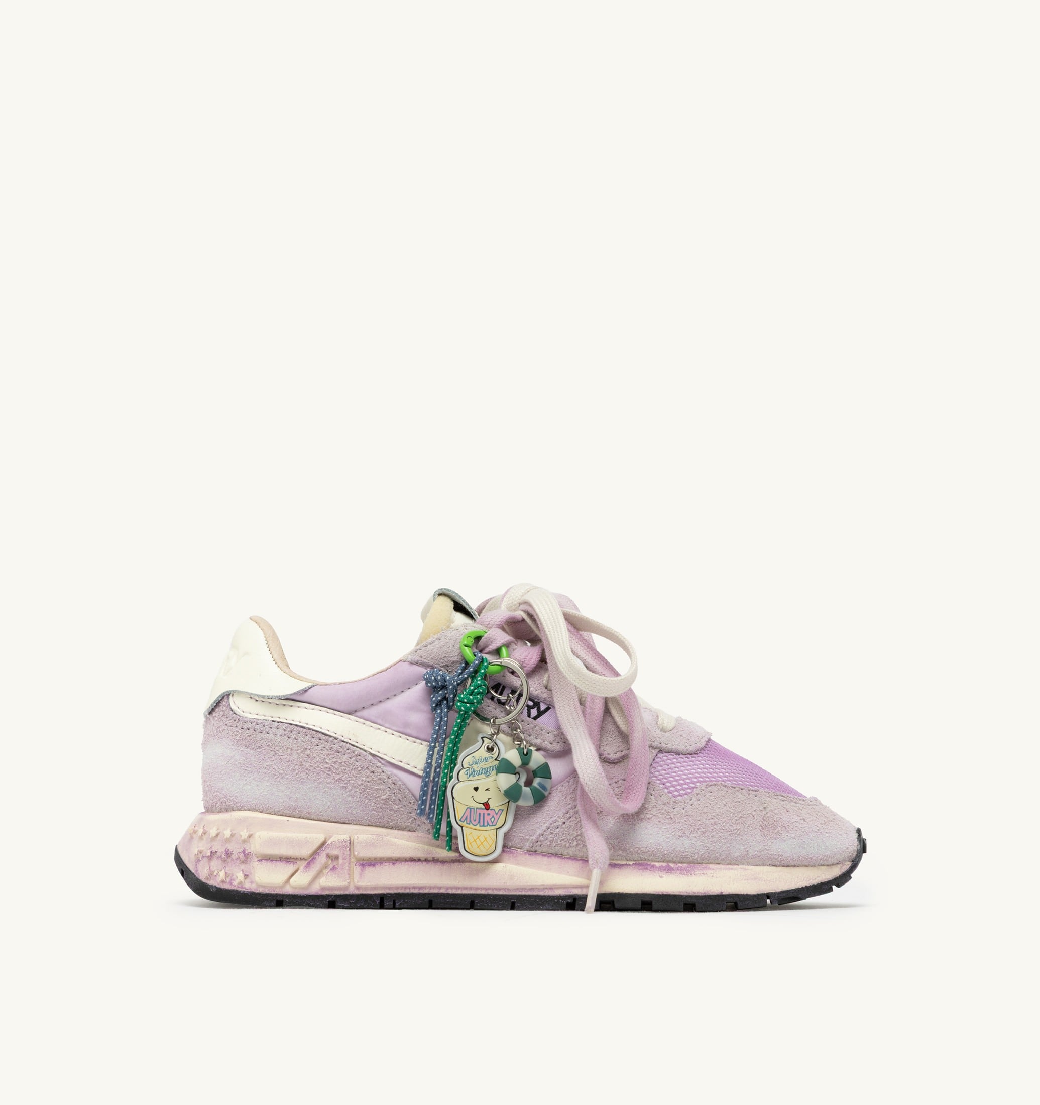 SNEAKERS REELWIND SUPER VINTAGE IN SUEDE E NYLON BIANCO E LILAC