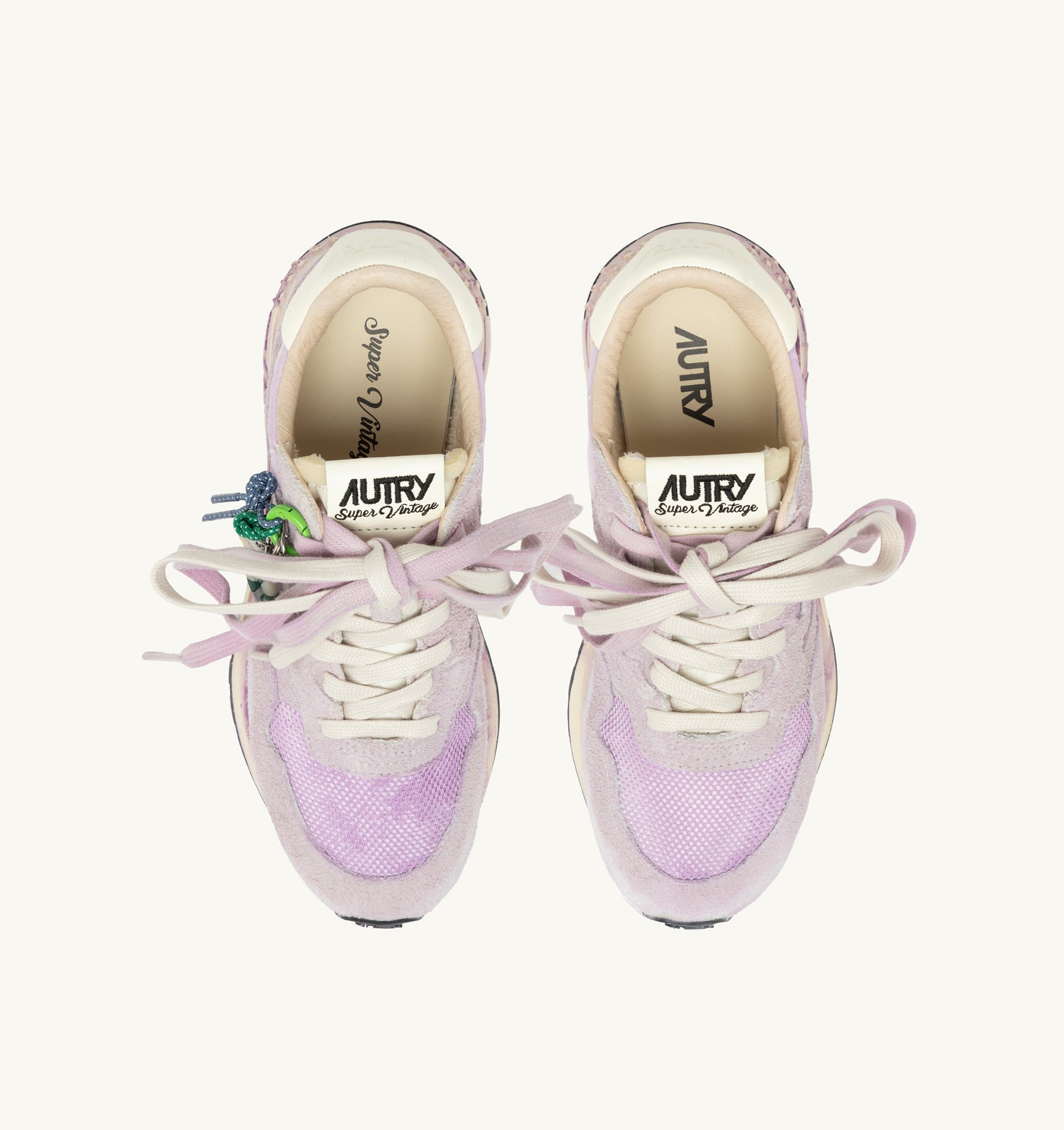 SNEAKERS REELWIND SUPER VINTAGE IN SUEDE E NYLON BIANCO E LILAC
