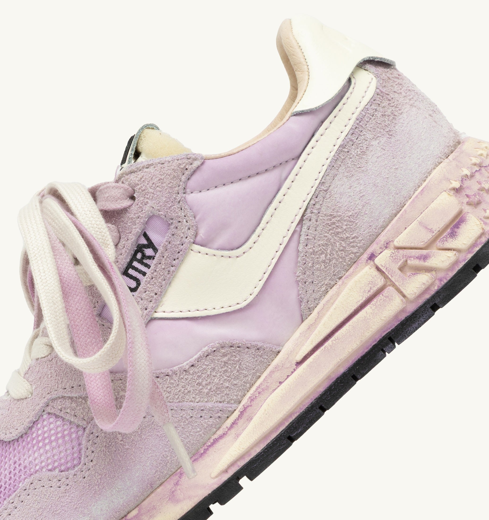 SNEAKERS REELWIND SUPER VINTAGE IN SUEDE E NYLON BIANCO E LILAC