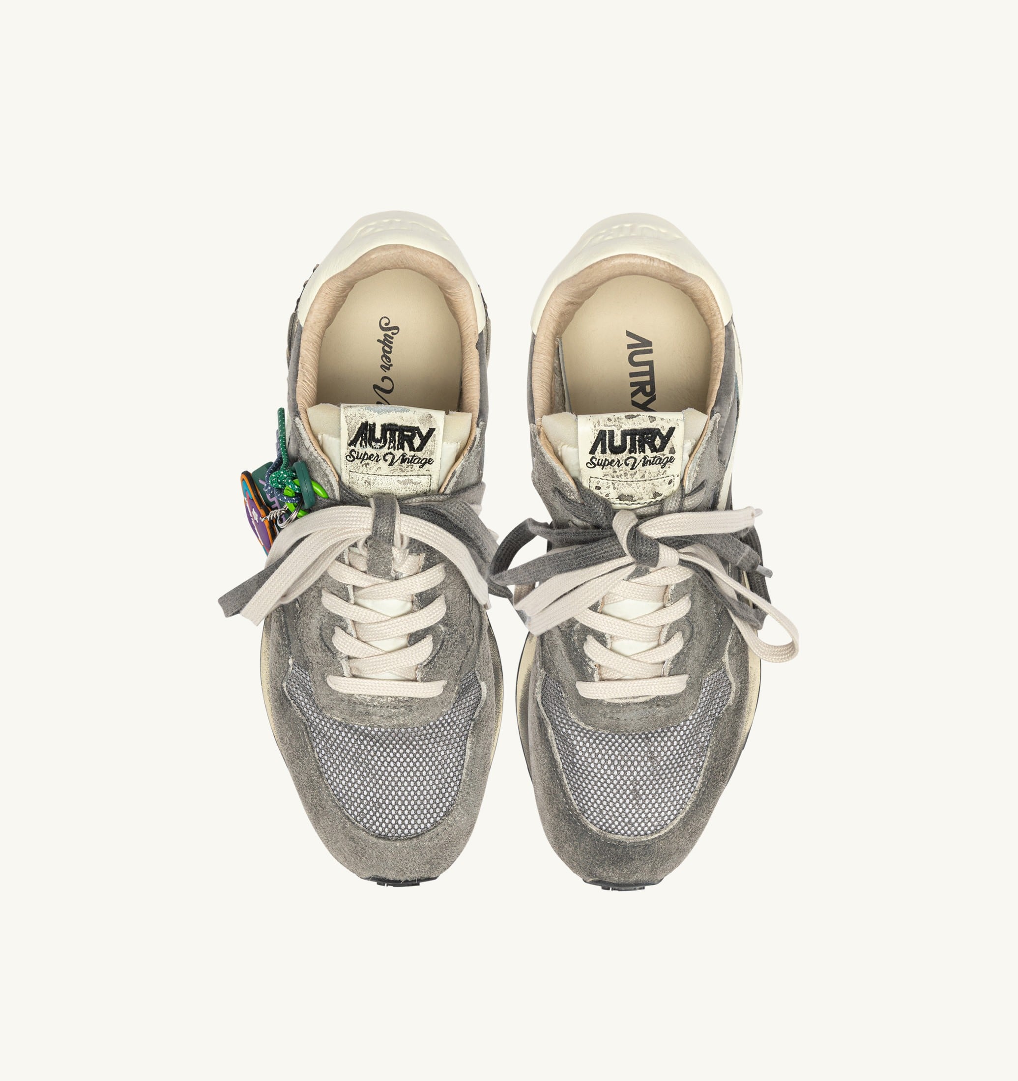 SNEAKERS REELWIND SUPER VINTAGE IN SUEDE E NYLON BIANCO E NERO