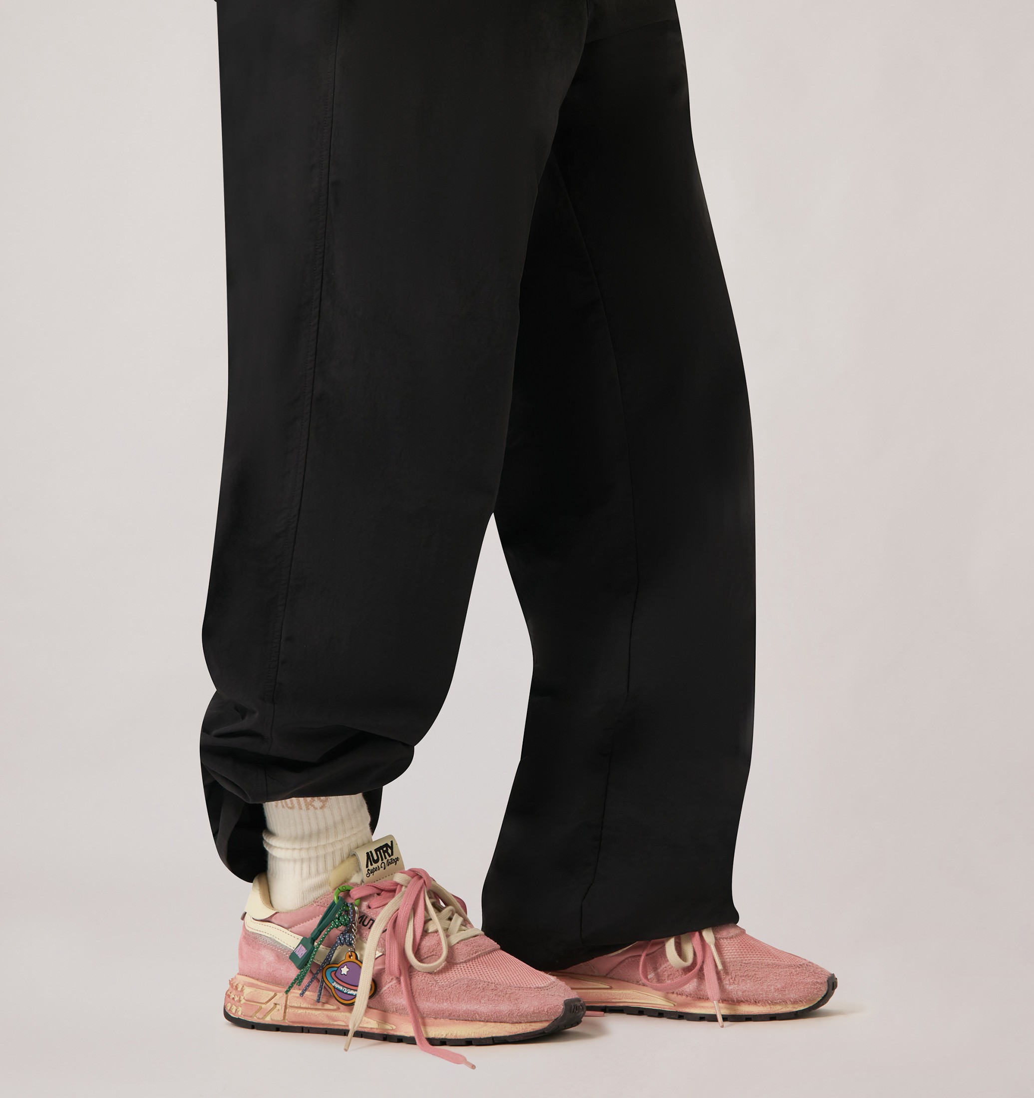 SNEAKERS REELWIND SUPER VINTAGE IN SUEDE E NYLON BIANCO E ROSA