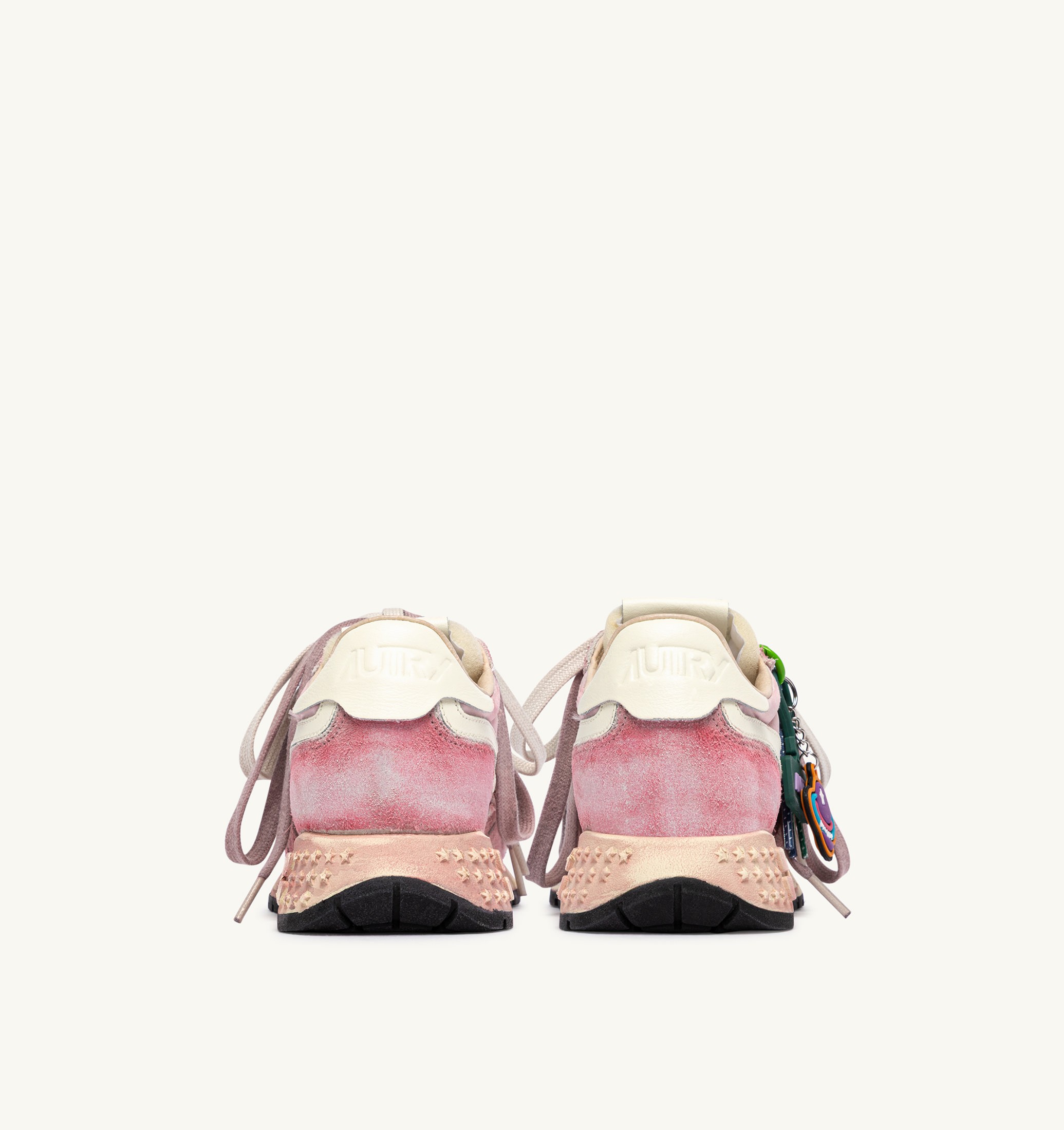 SNEAKERS REELWIND SUPER VINTAGE IN SUEDE E NYLON BIANCO E ROSA