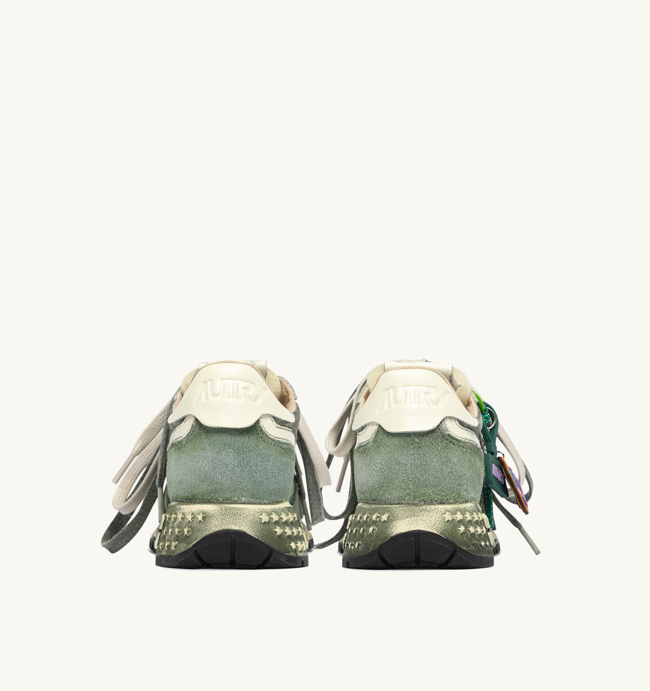 SNEAKERS REELWIND SUPER VINTAGE IN SUEDE E NYLON LEPRECHAUN E BIANCO